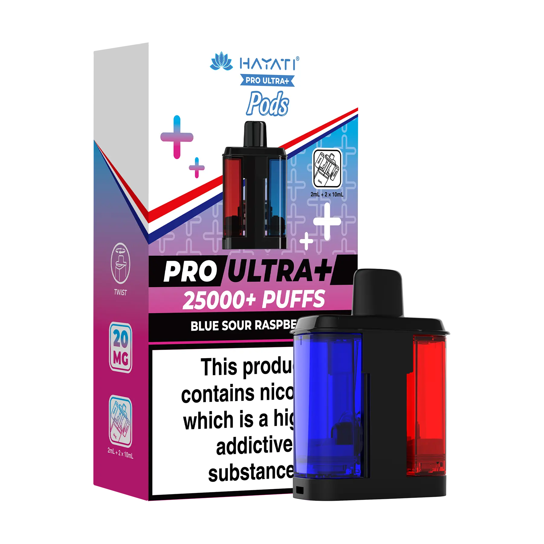 Hayati Pro Ultra 25k Replacement Pods - Blue Sour Raspberry