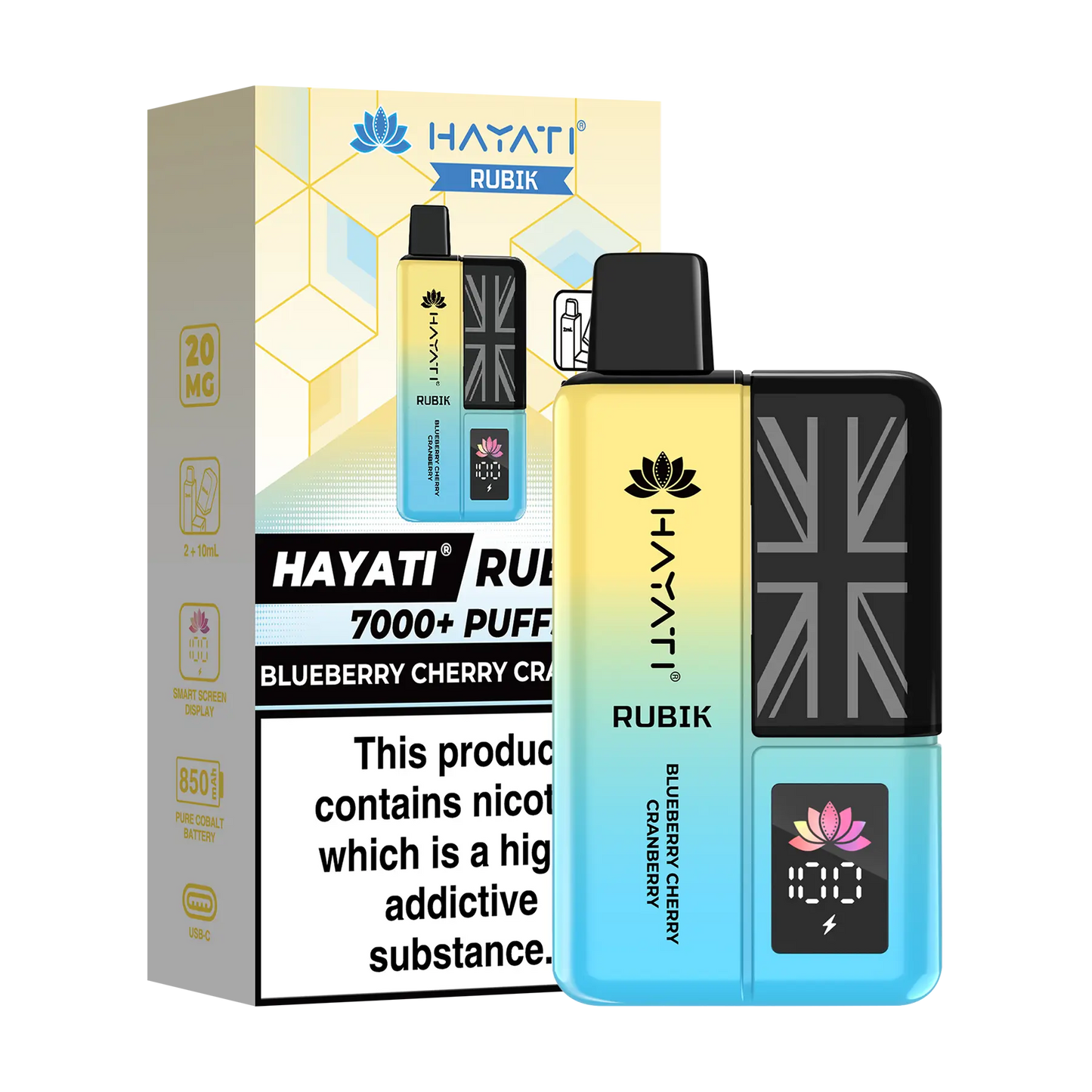 Hayati Rubik Prefilled Vape Kit - Blueberry Cherry Cranberry
