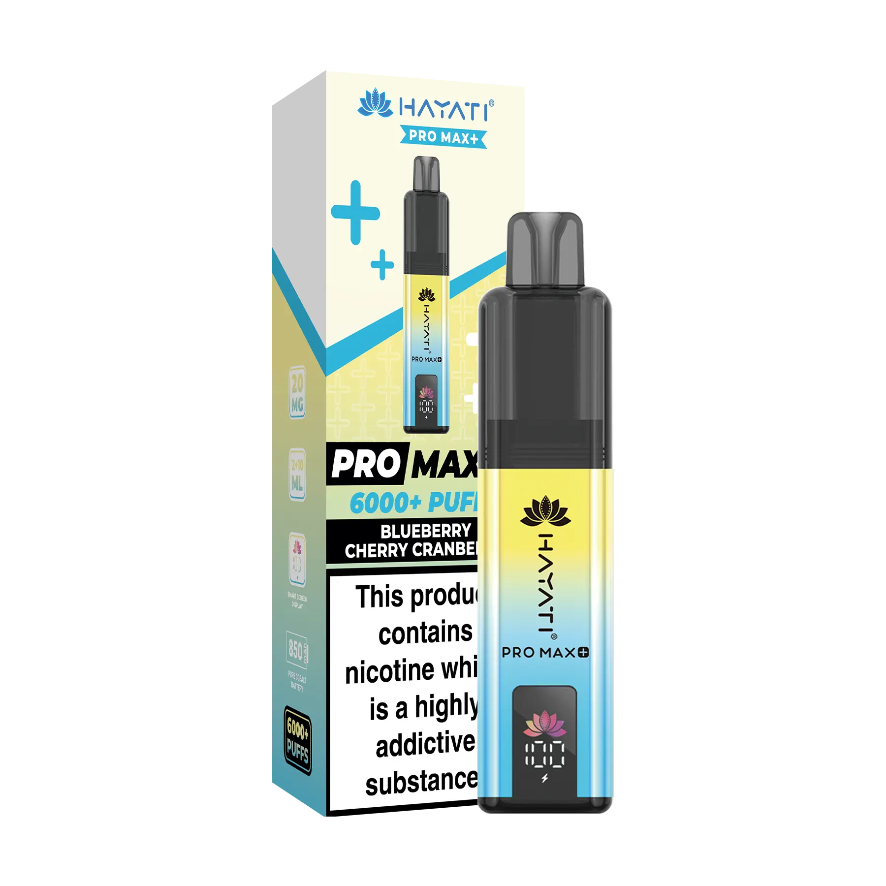 Hayati Pro Max+ 6000 Prefilled Vape Kit - Blueberry Cherry Cranberry