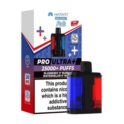 Hayati Pro Ultra 25k Replacement Pods - Blueberry H' Bubba Watermelon