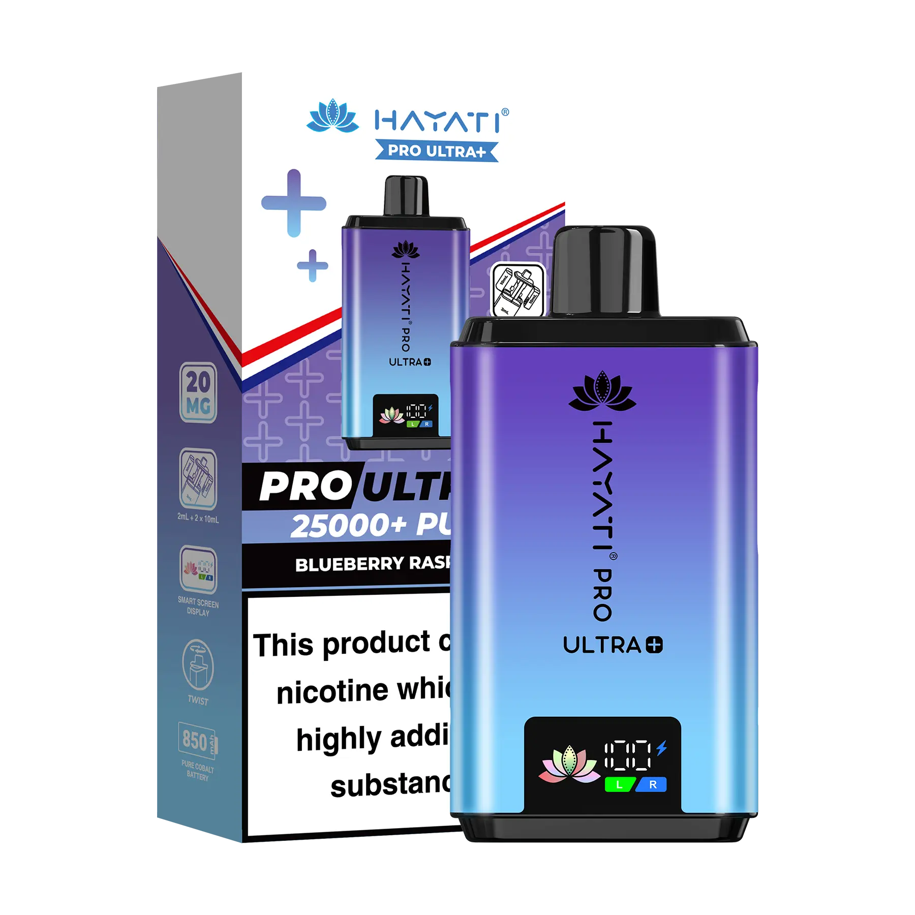 Hayati Pro Ultra 25K Prefilled Vape Kit - Blueberry Raspberry