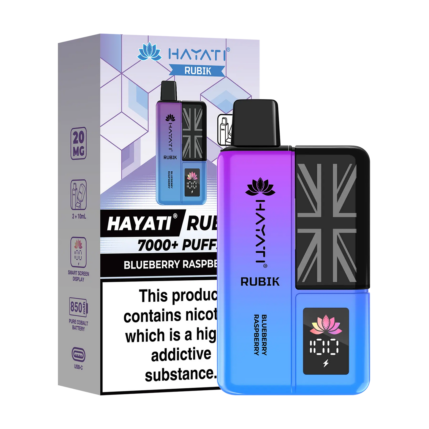 Hayati Rubik Prefilled Vape Kit - Blueberry Raspberry