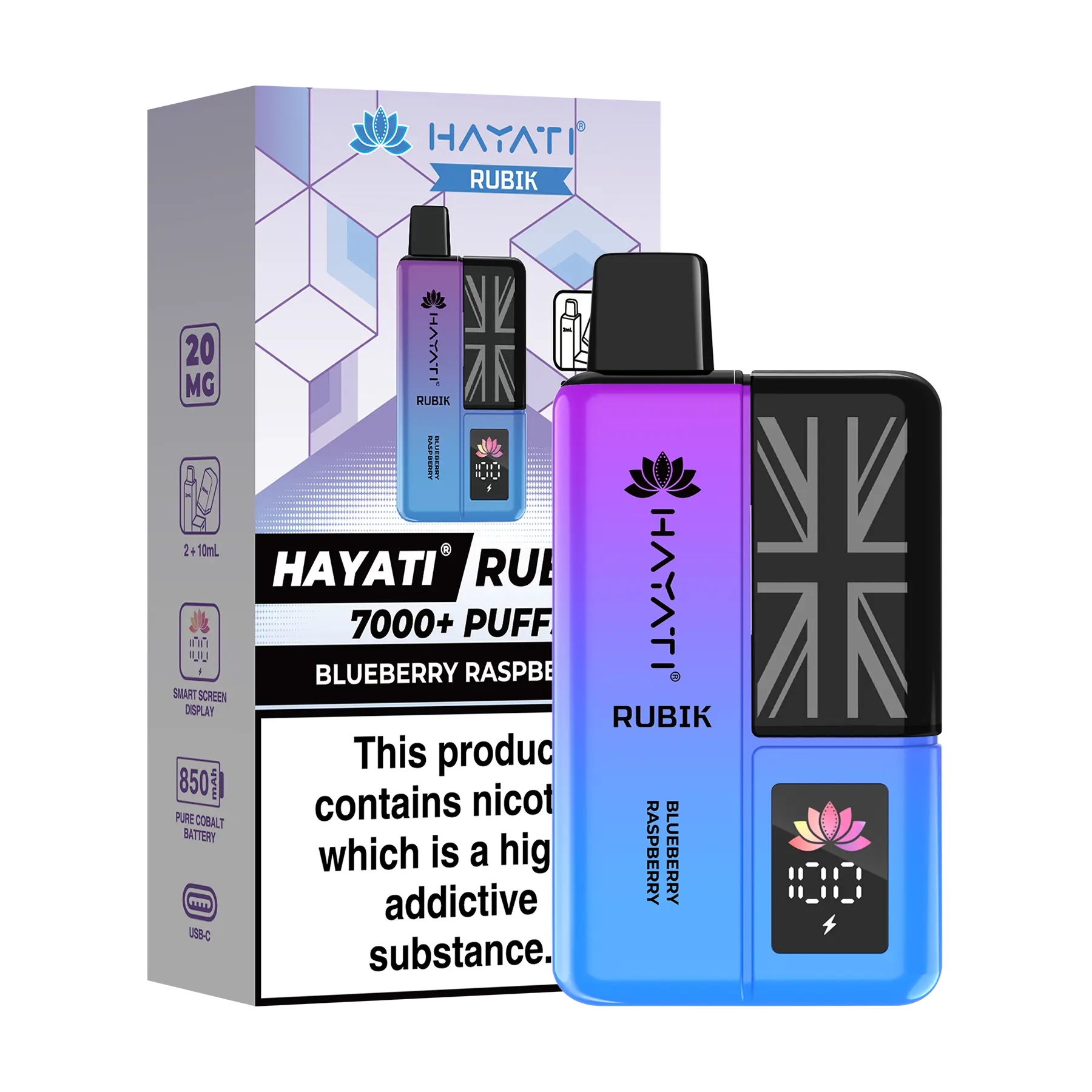 Hayati Rubik Prefilled Vape Kit - Blueberry Raspberry