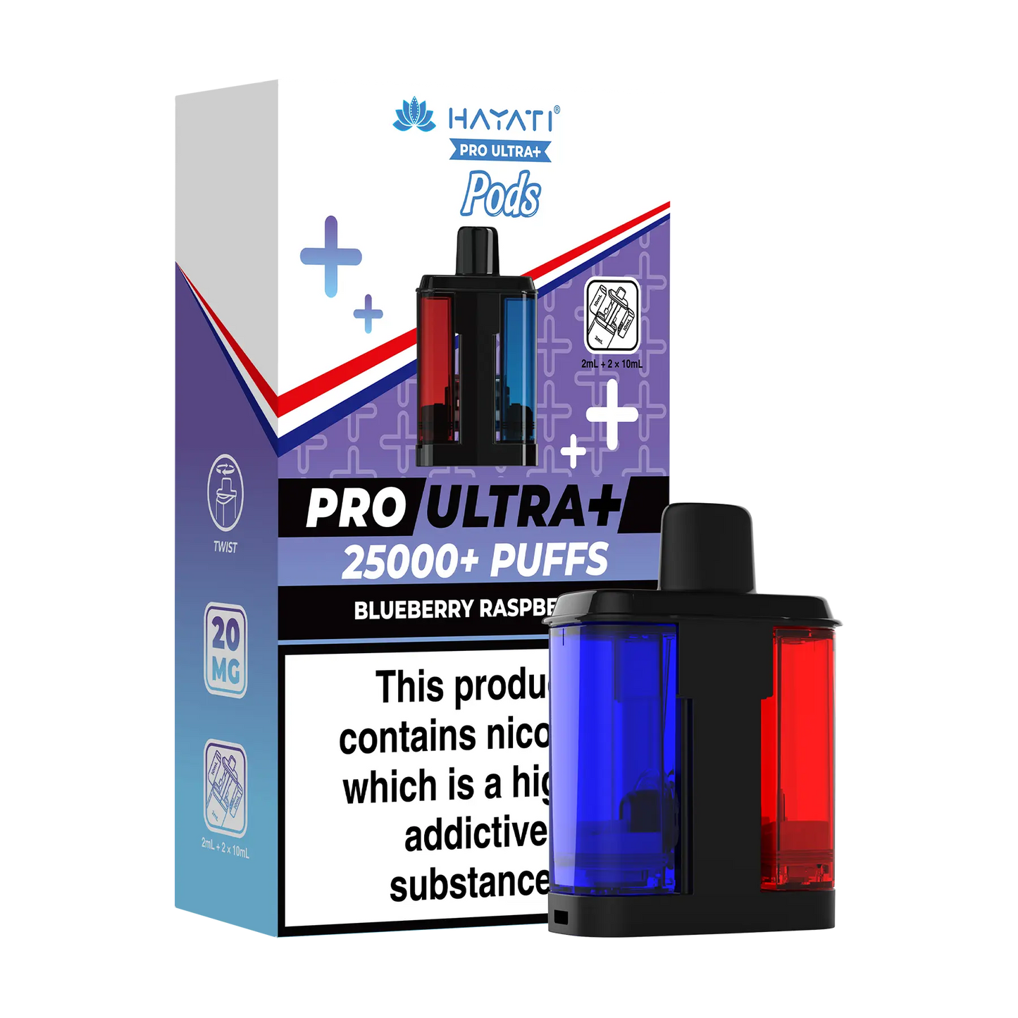 Hayati Pro Ultra 25k Replacement Pods - Blueberry Raspberry
