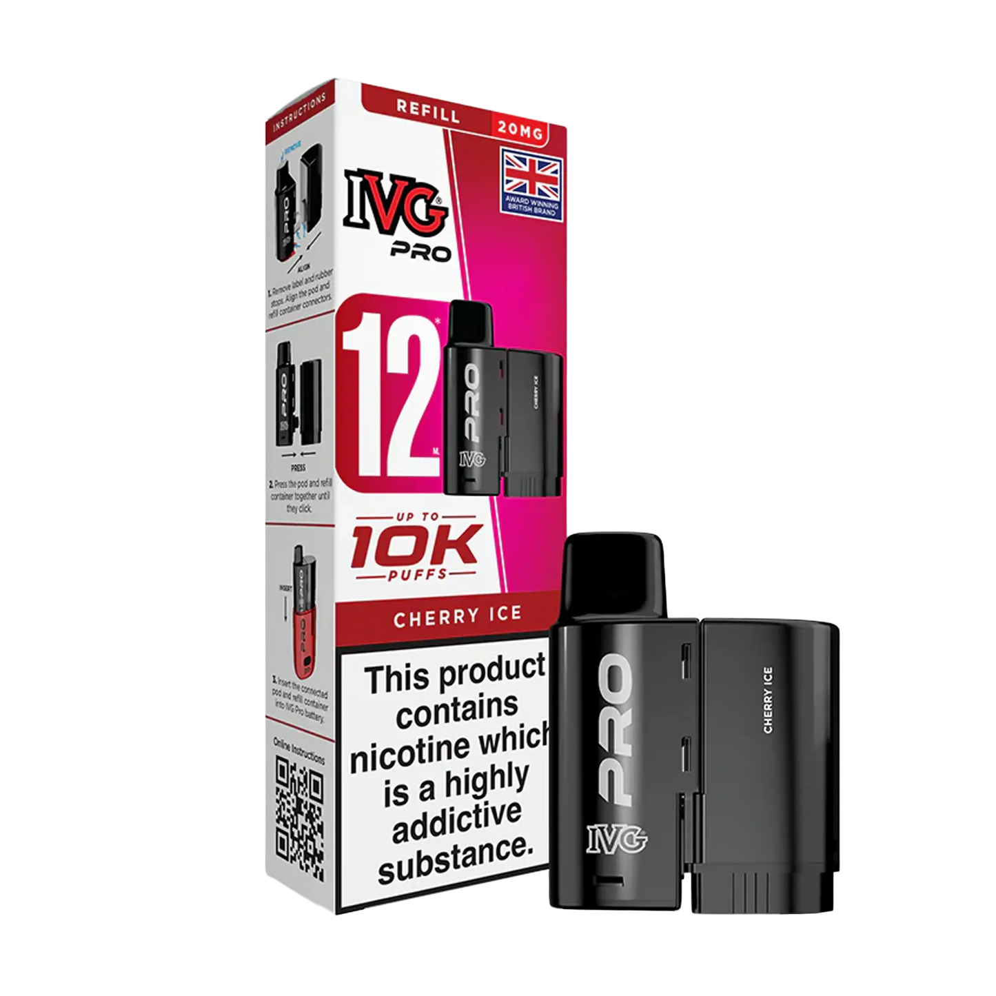 IVG Pro 12 Replacement Pods - Cherry Ice