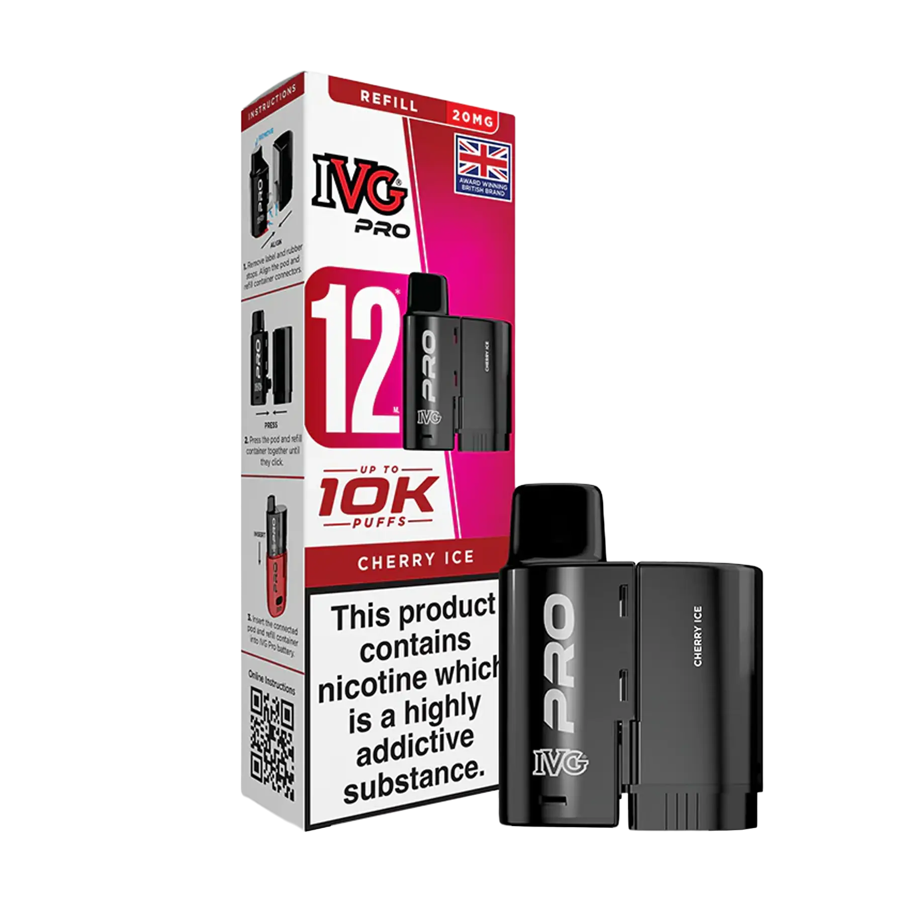 IVG Pro 12 Replacement Pods - Cherry Ice