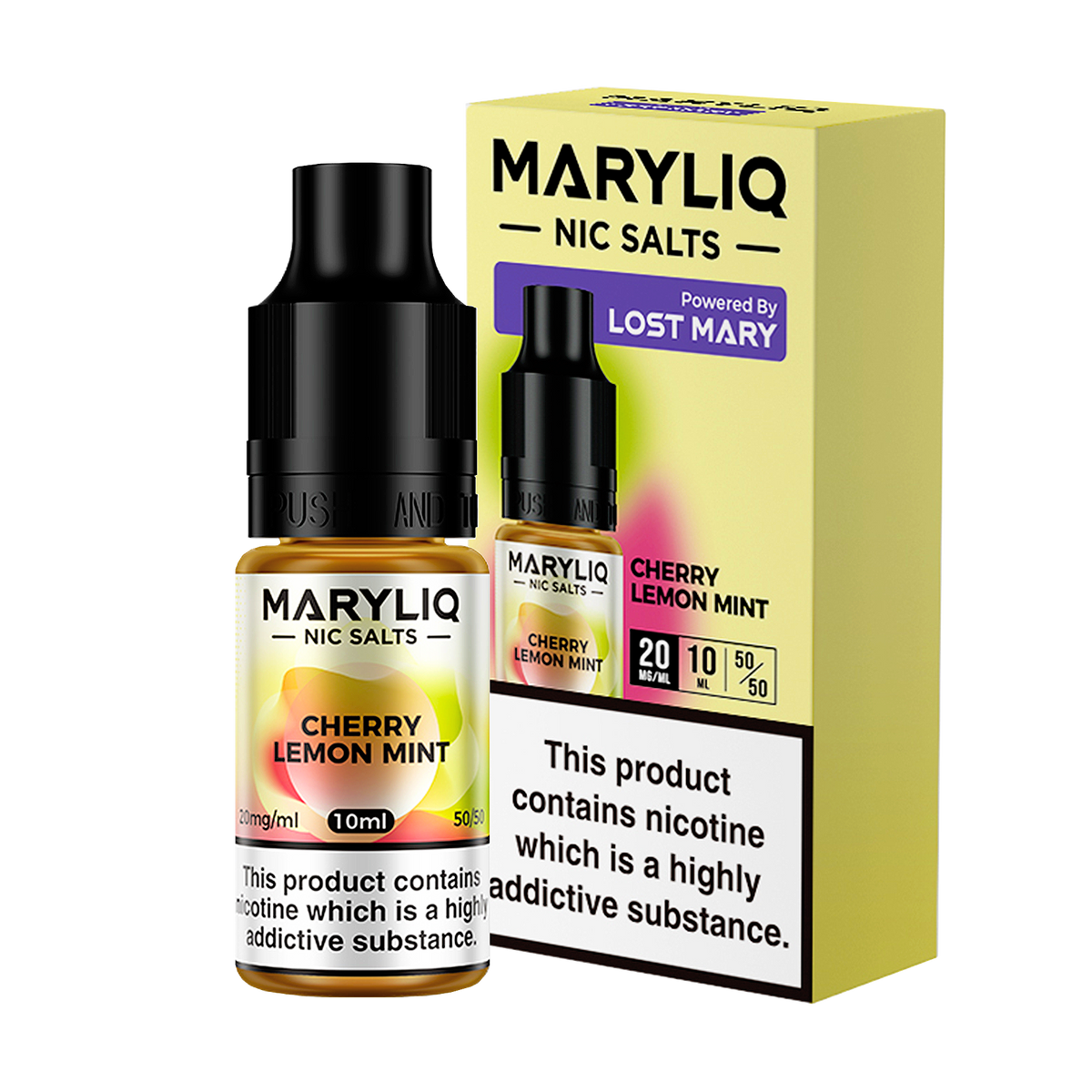 Maryliq - Cherry Lemon Mint 10ml E Liquid Nicotine Salt