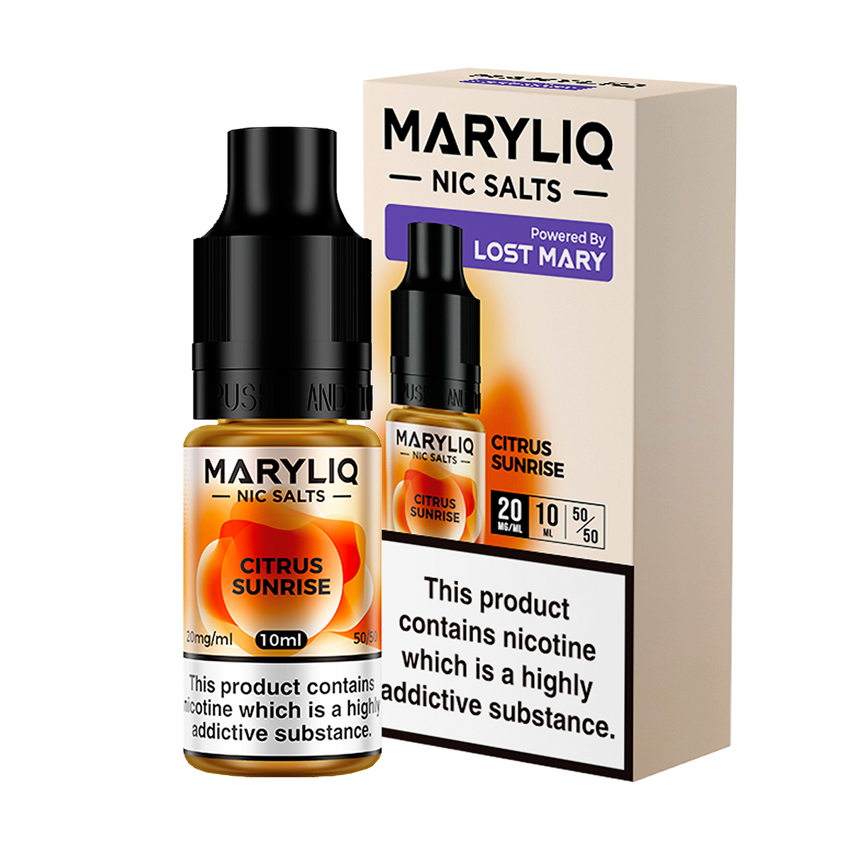 Maryliq - Citrus Sunrise 10ml E Liquid Nicotine Salt