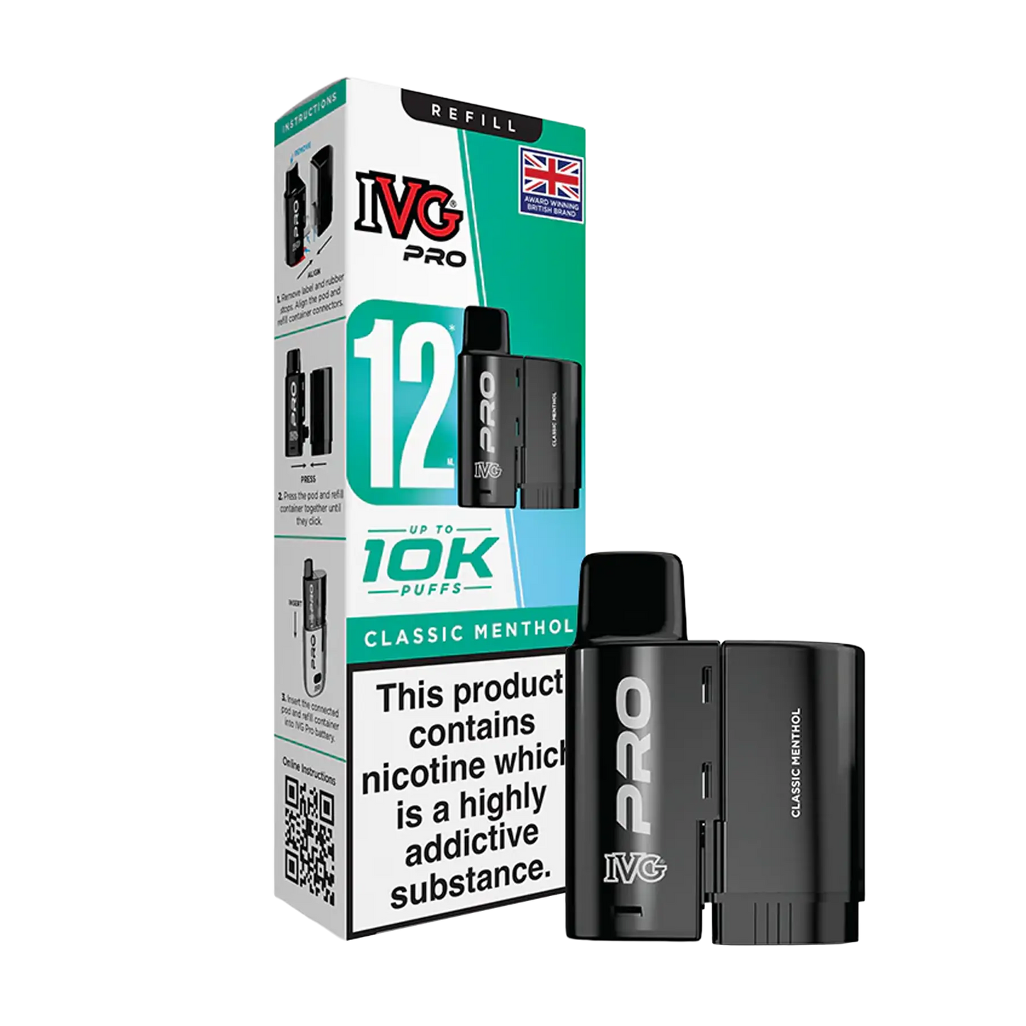 IVG Pro 12 Replacement Pods - Classic Menthol