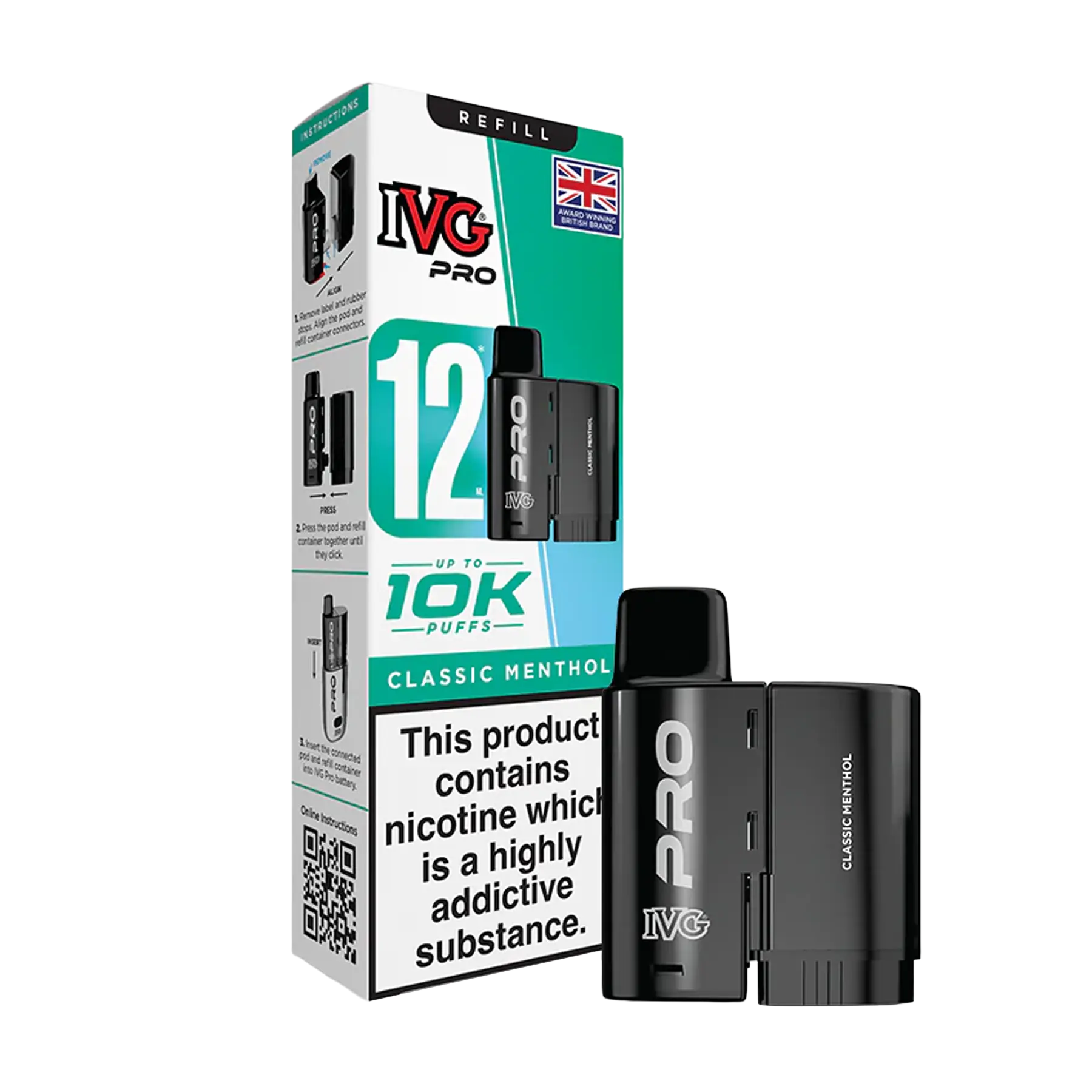 IVG Pro 12 Replacement Pods - Classic Menthol