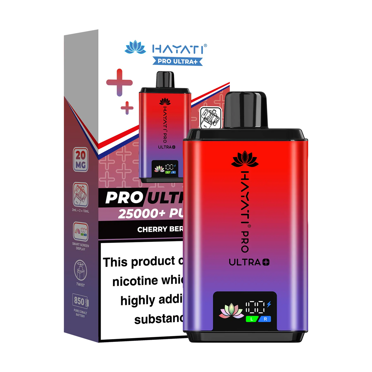 Hayati Pro Ultra 25K Prefilled Vape Kit - Cherry Berry