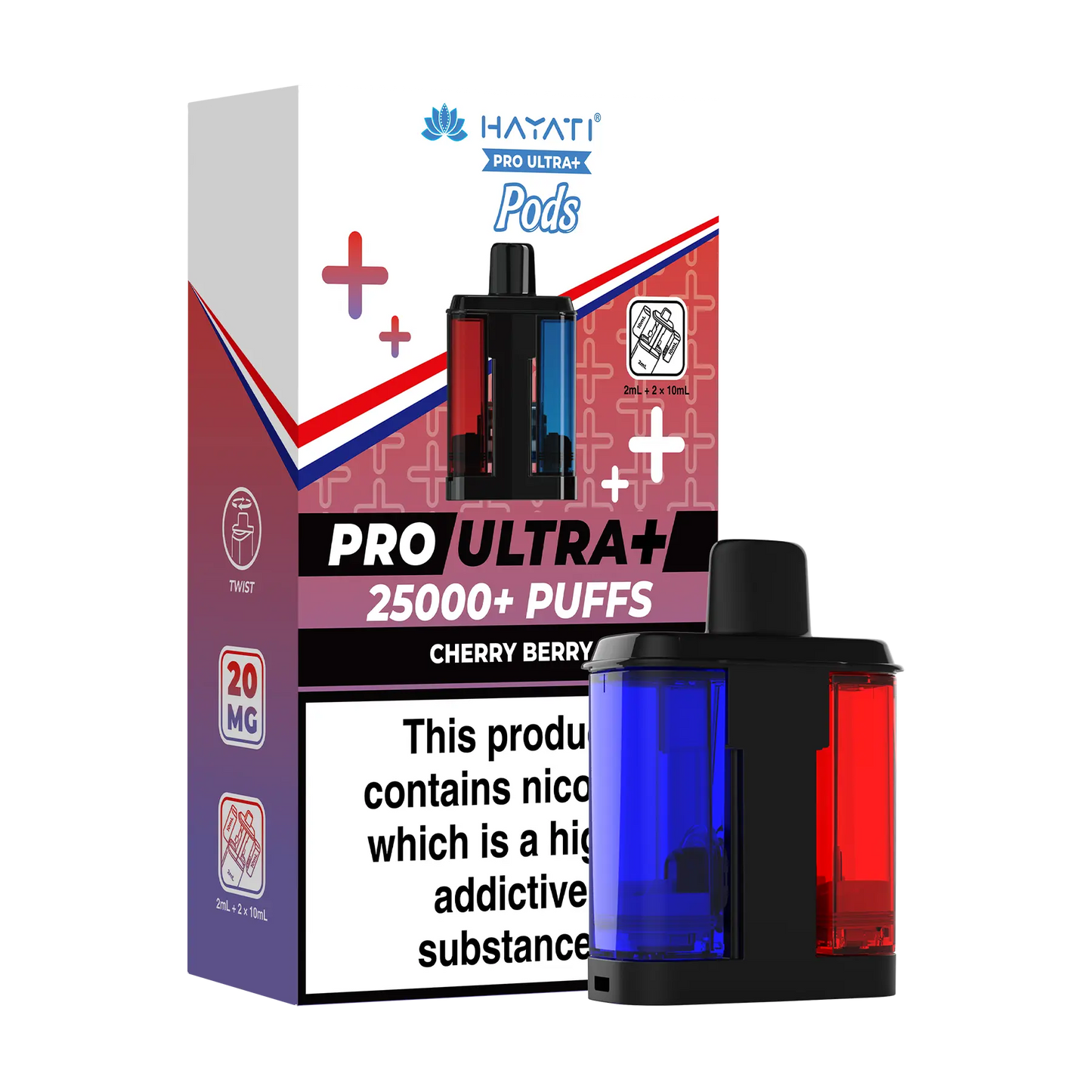 Hayati Pro Ultra 25k Replacement Pods - Cherry Berry