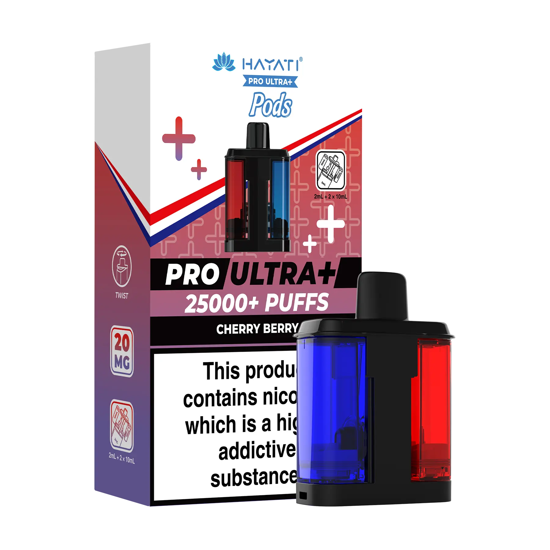 Hayati Pro Ultra 25k Replacement Pods - Cherry Berry