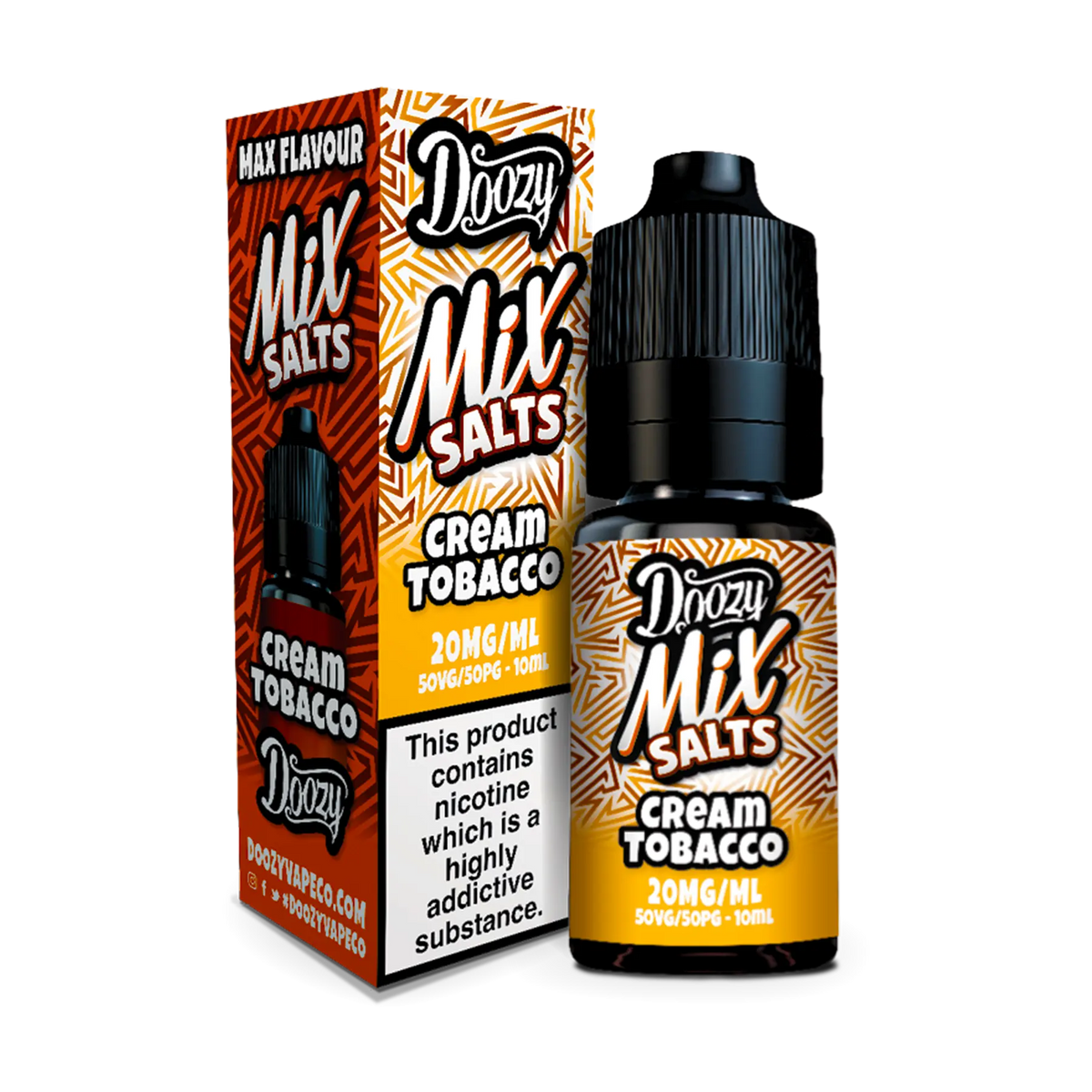 Doozy Mix Salts Cream Tobacco 10ml E Liquid Nicotine Salt