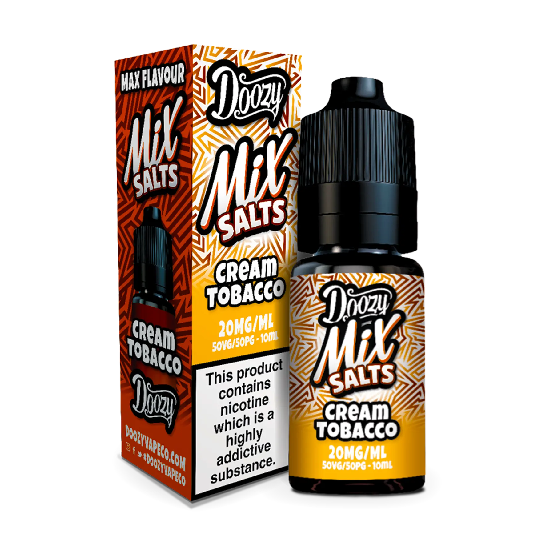 Doozy Mix Salts Cream Tobacco 10ml E Liquid Nicotine Salt