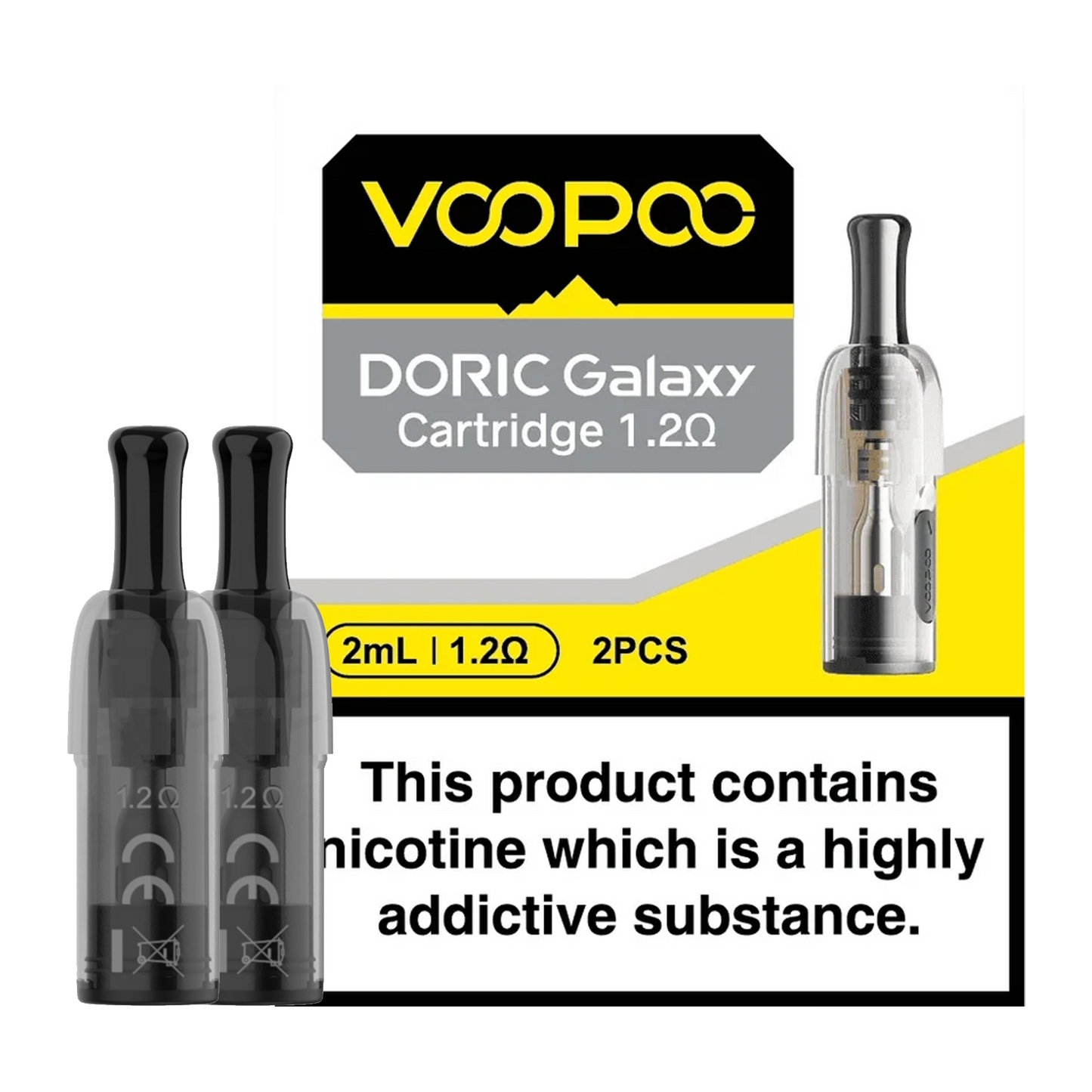 Voopoo Doric Galaxy Replacement Pods - 1.2 ohm 2ml