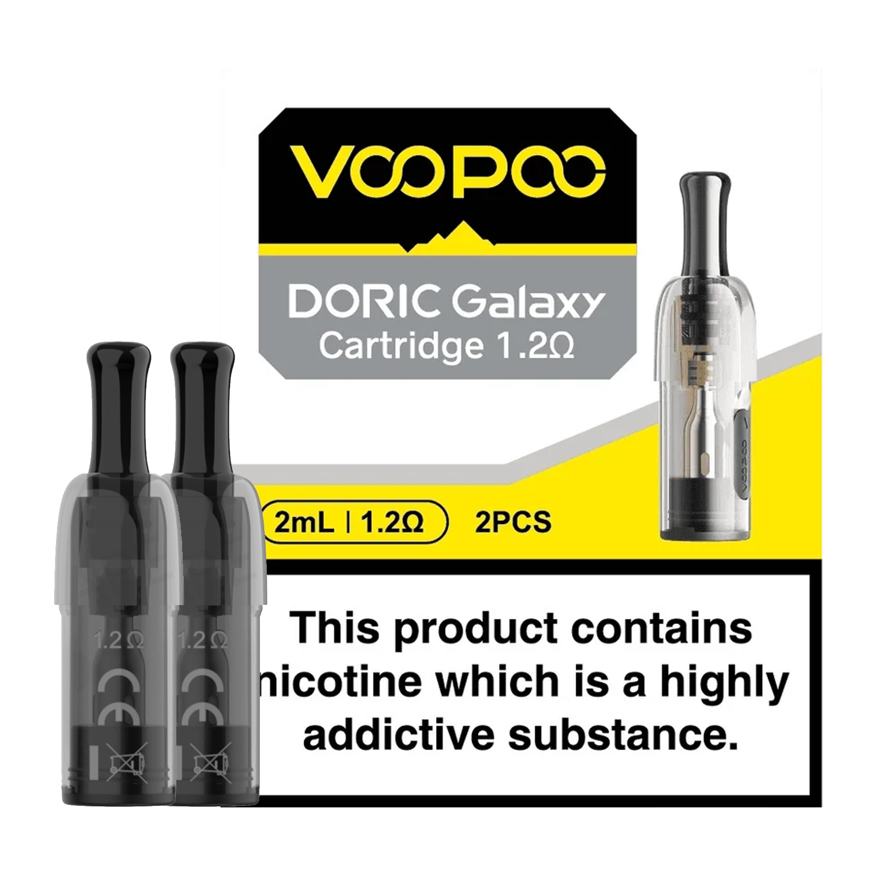 Voopoo Doric Galaxy Replacement Pods - 1.2 ohm 2ml