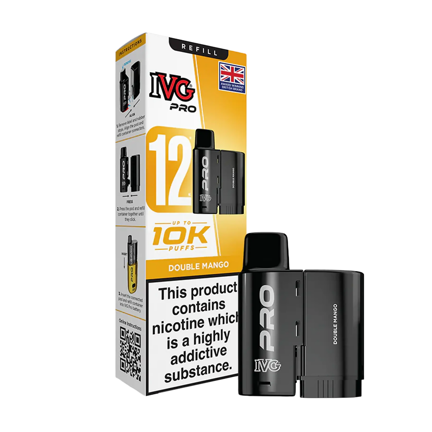IVG Pro 12 Replacement Pods - Double Mango