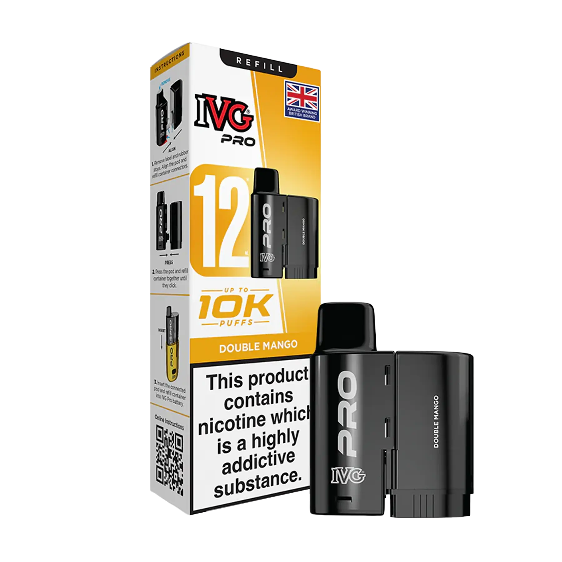 IVG Pro 12 Replacement Pods - Double Mango