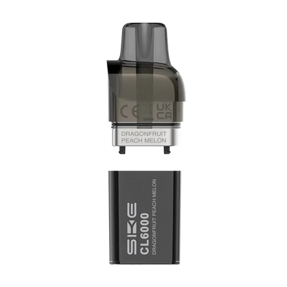 SKE Crystal CL6000 Replacement Pods - Dragonfruit Peach Melon