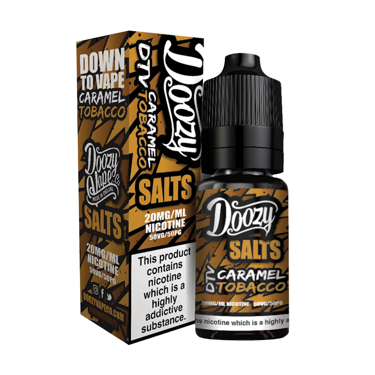 Doozy DTV 10ml Nicotine Salt - Caramel Tobacco