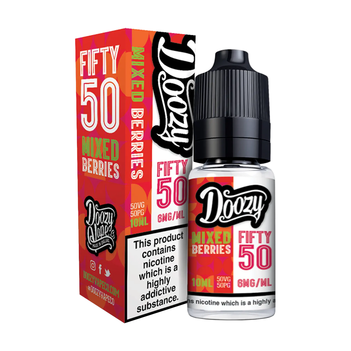 Doozy Fifty 50 10ml E Liquid Freebase Nicotine