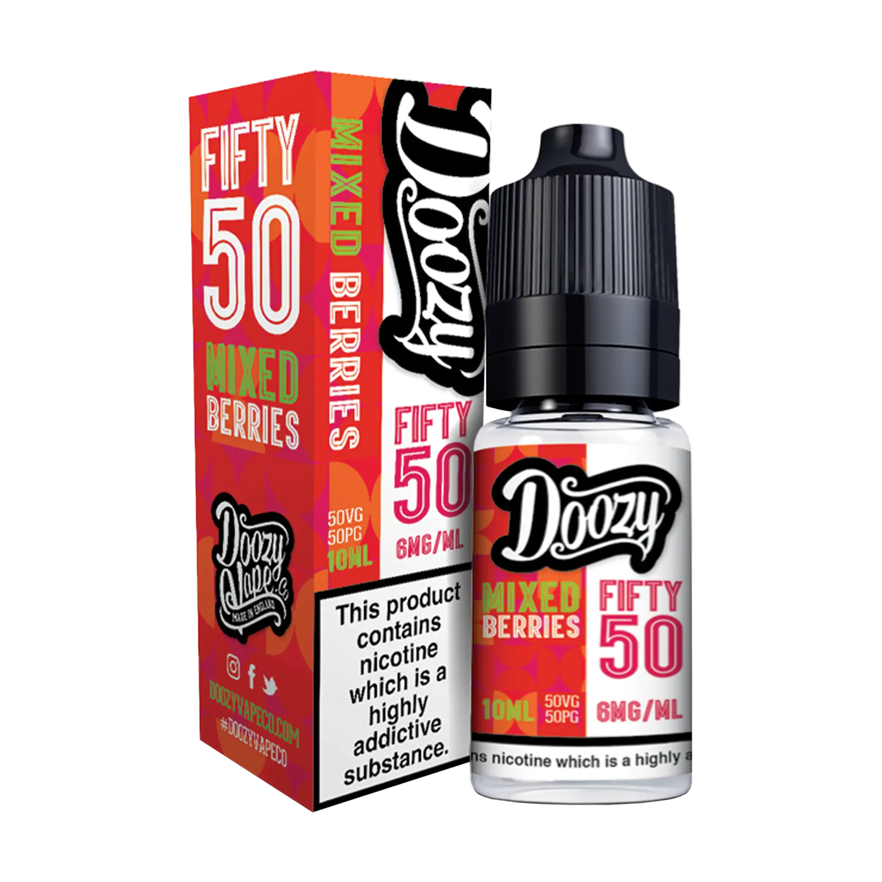 Doozy Fifty 50 - 10ml E Liquid Freebase Nicotine