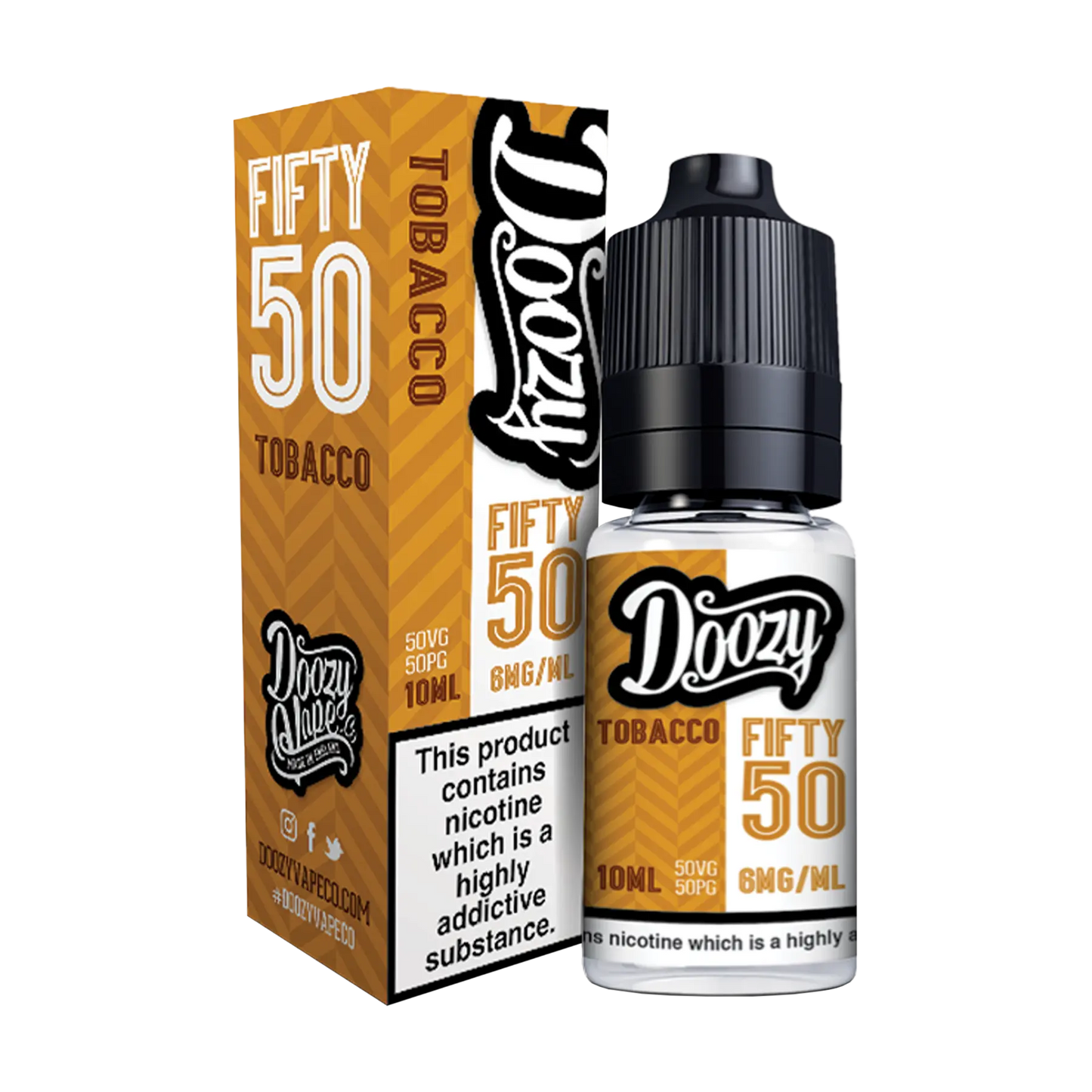 Doozy Fifty 50 10ml E Liquid Freebase Nicotine