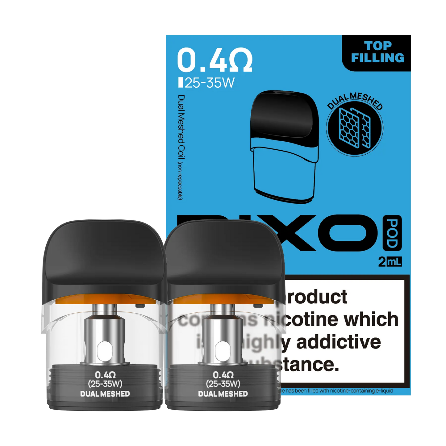 Aspire Pixo Dual Mesh Replacement Pods - 0.4 2ml