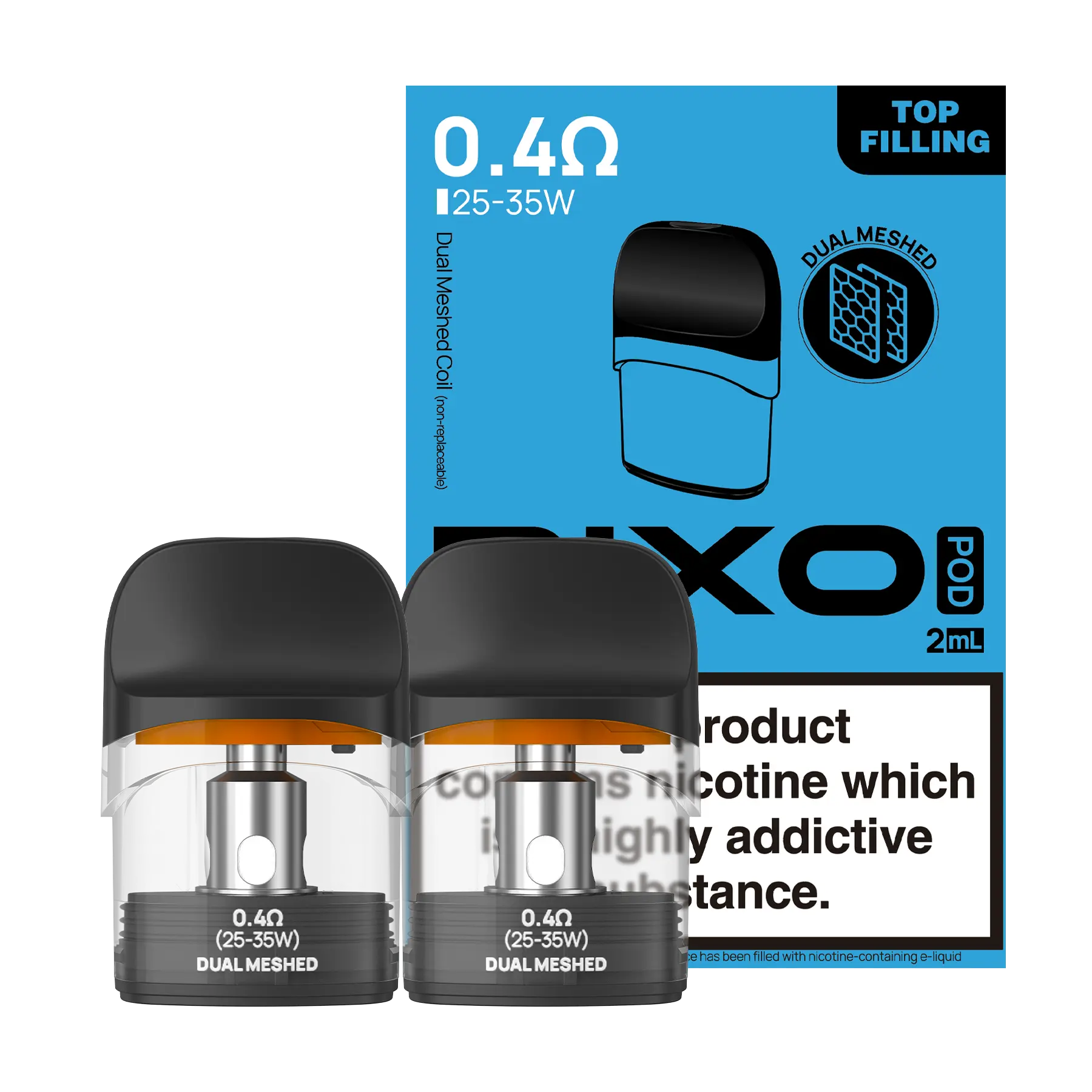 Aspire Pixo Dual Mesh Replacement Pods - 0.4 2ml
