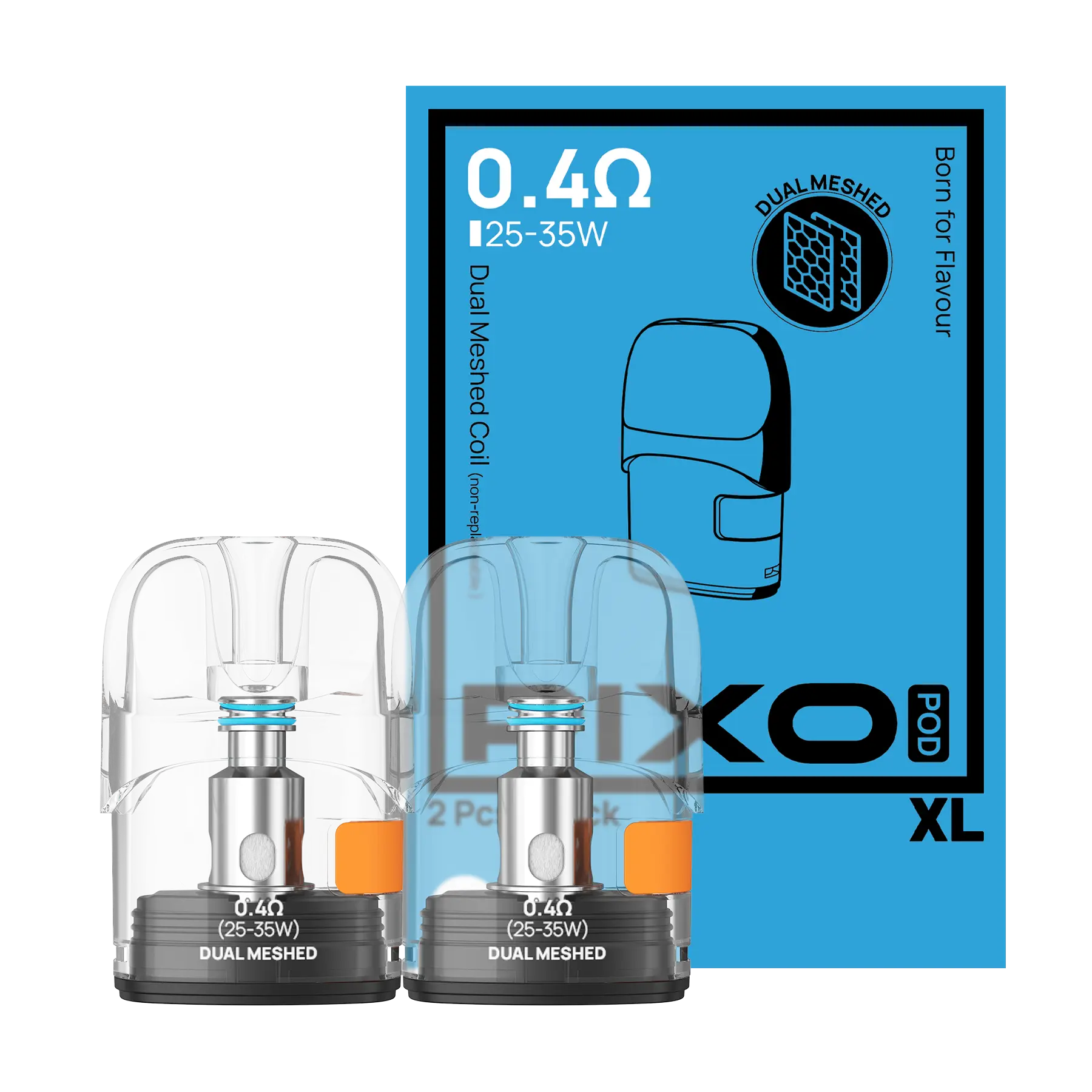 Aspire Pixo Dual Mesh Replacement Pods - 0.4 XL
