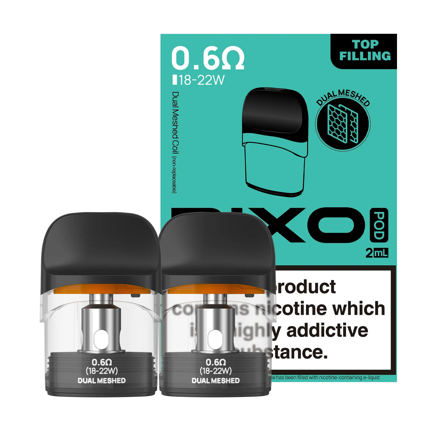 Aspire Pixo Dual Mesh Replacement Pods - 0.6 2ml