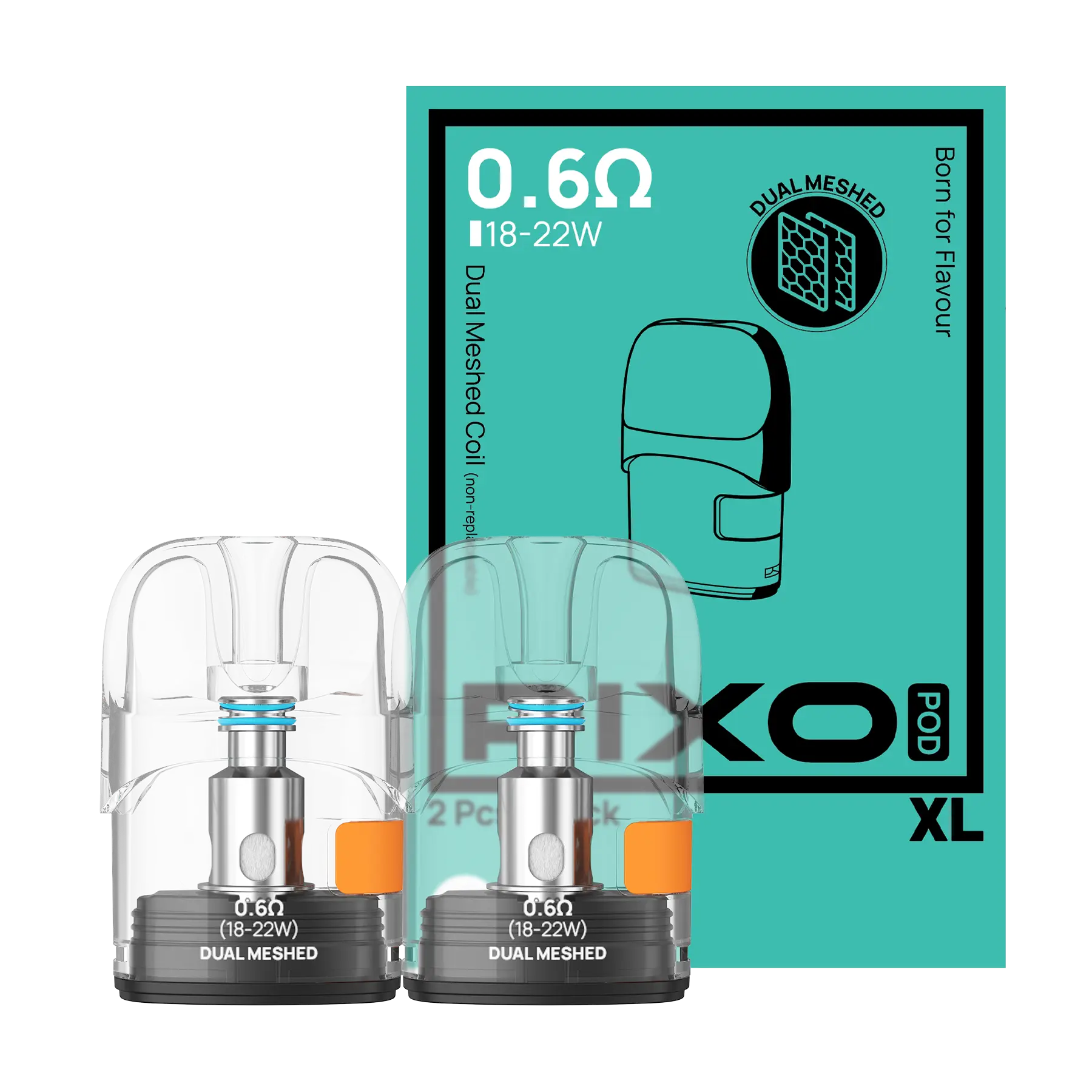 Aspire Pixo Dual Mesh Replacement Pods - 0.6 XL