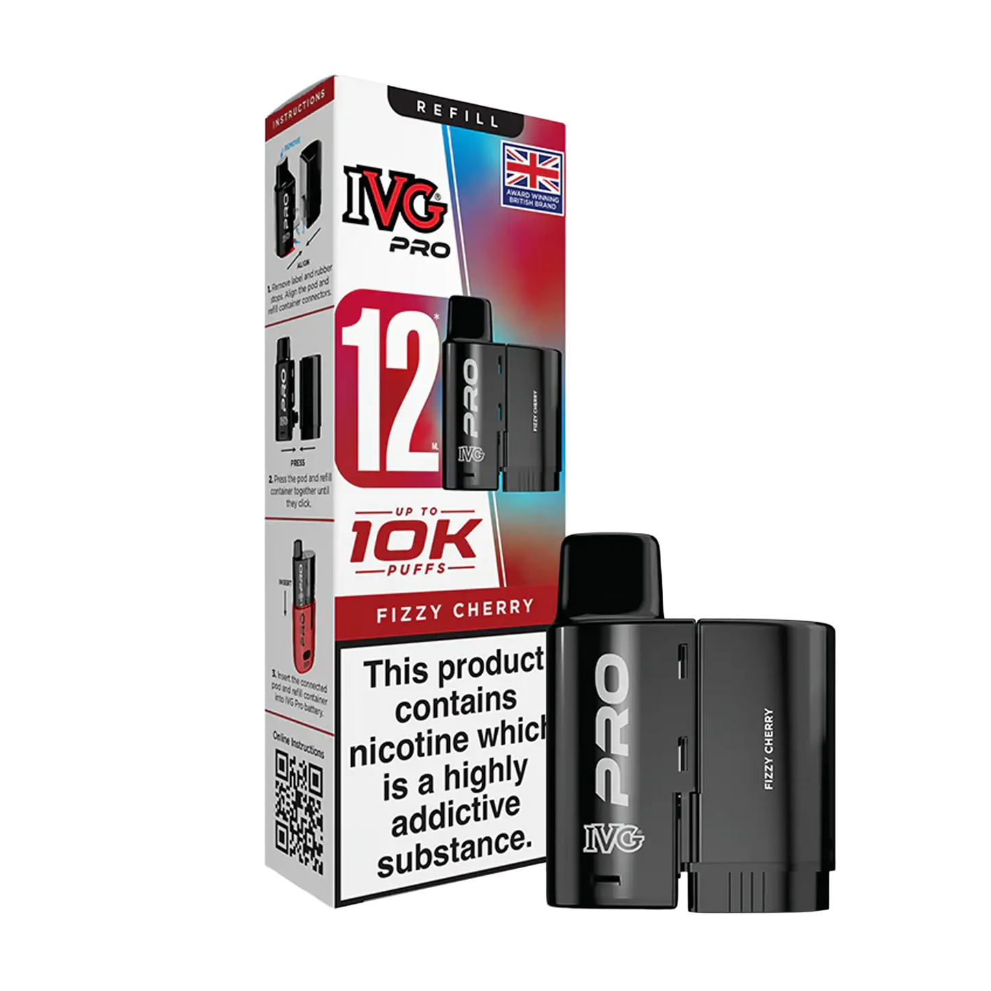 IVG Pro 12 Replacement Pods - Fizzy Cherry