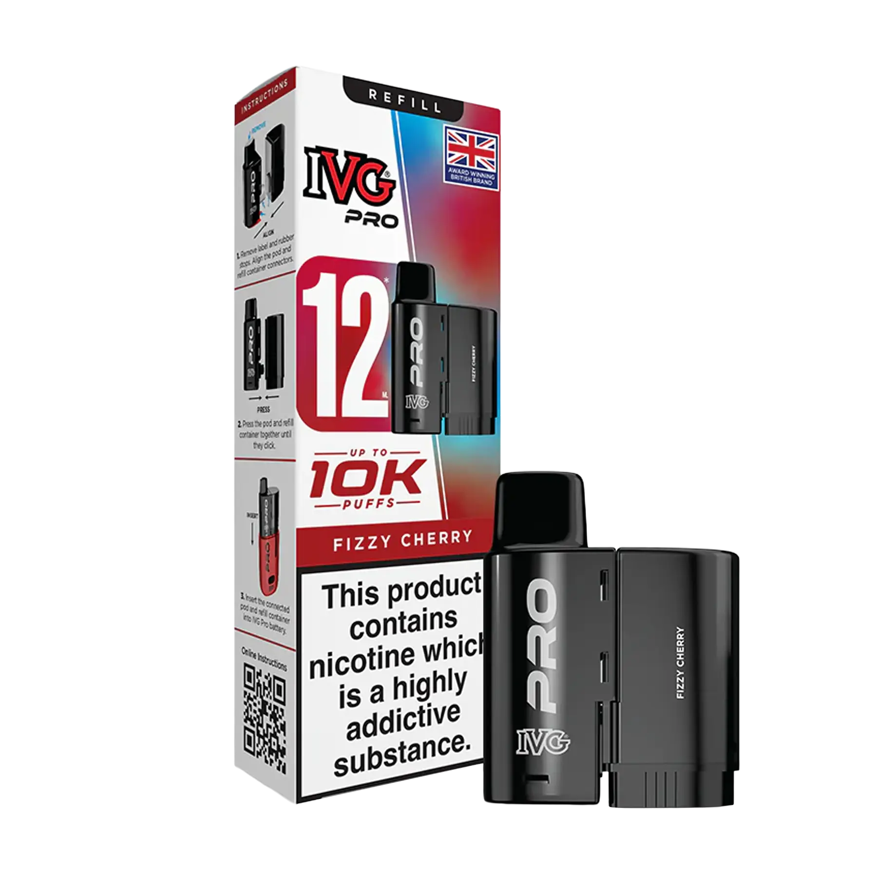 IVG Pro 12 Replacement Pods - Fizzy Cherry