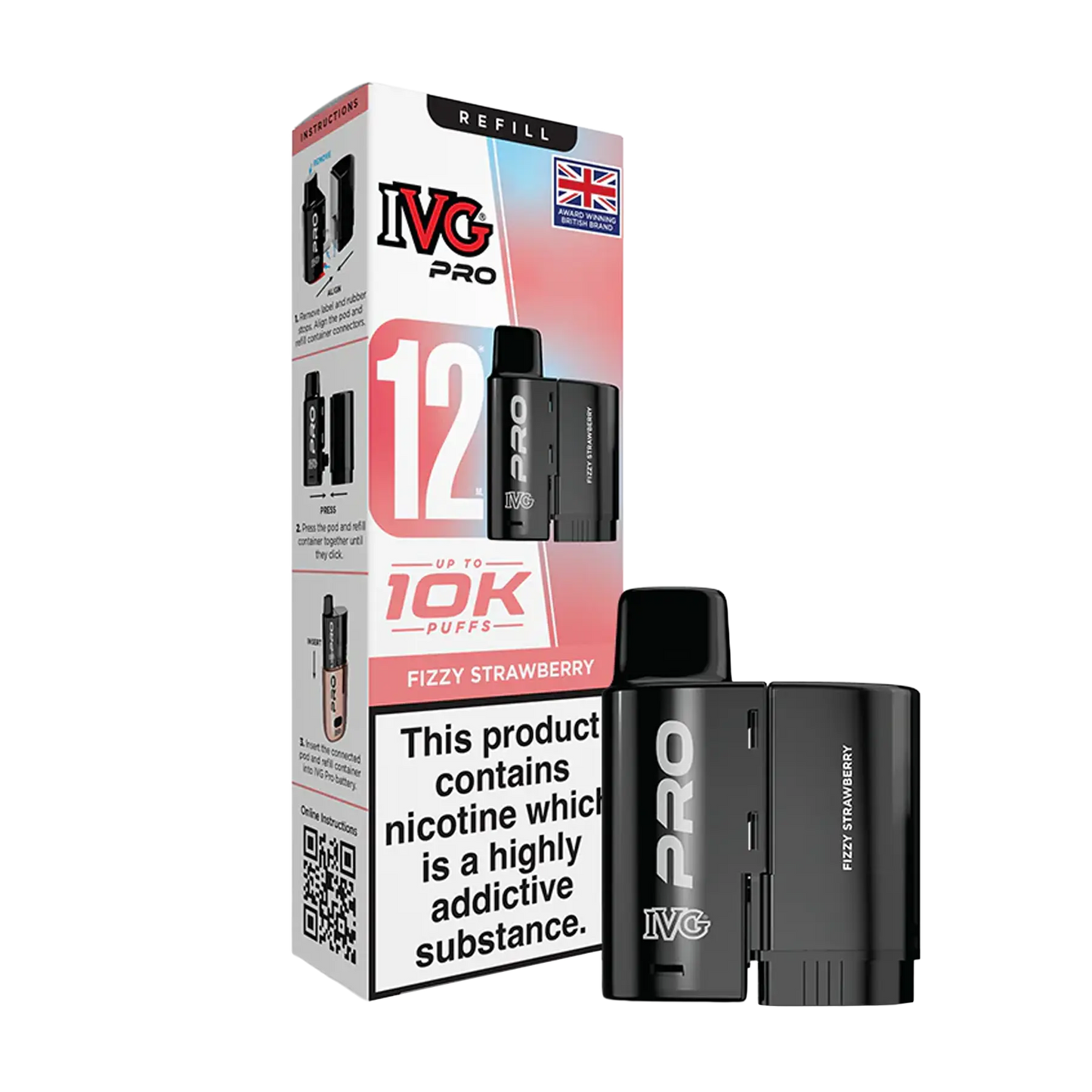 IVG Pro 12 Replacement Pods - Fizzy Strawberry