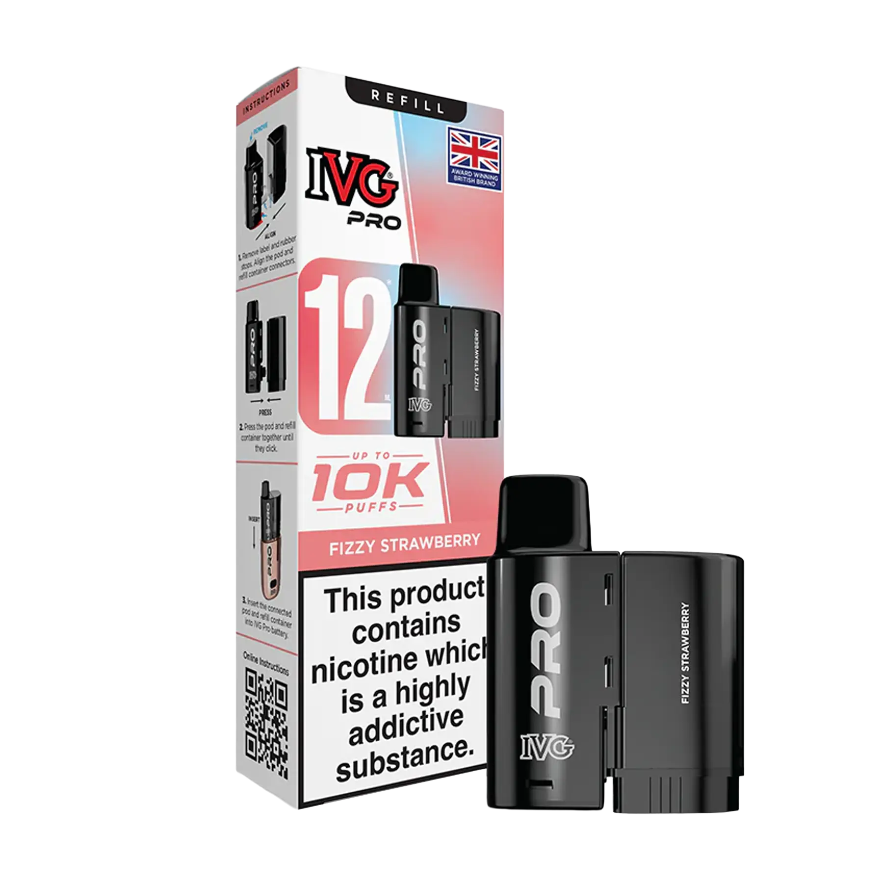 IVG Pro 12 Replacement Pods - Fizzy Strawberry