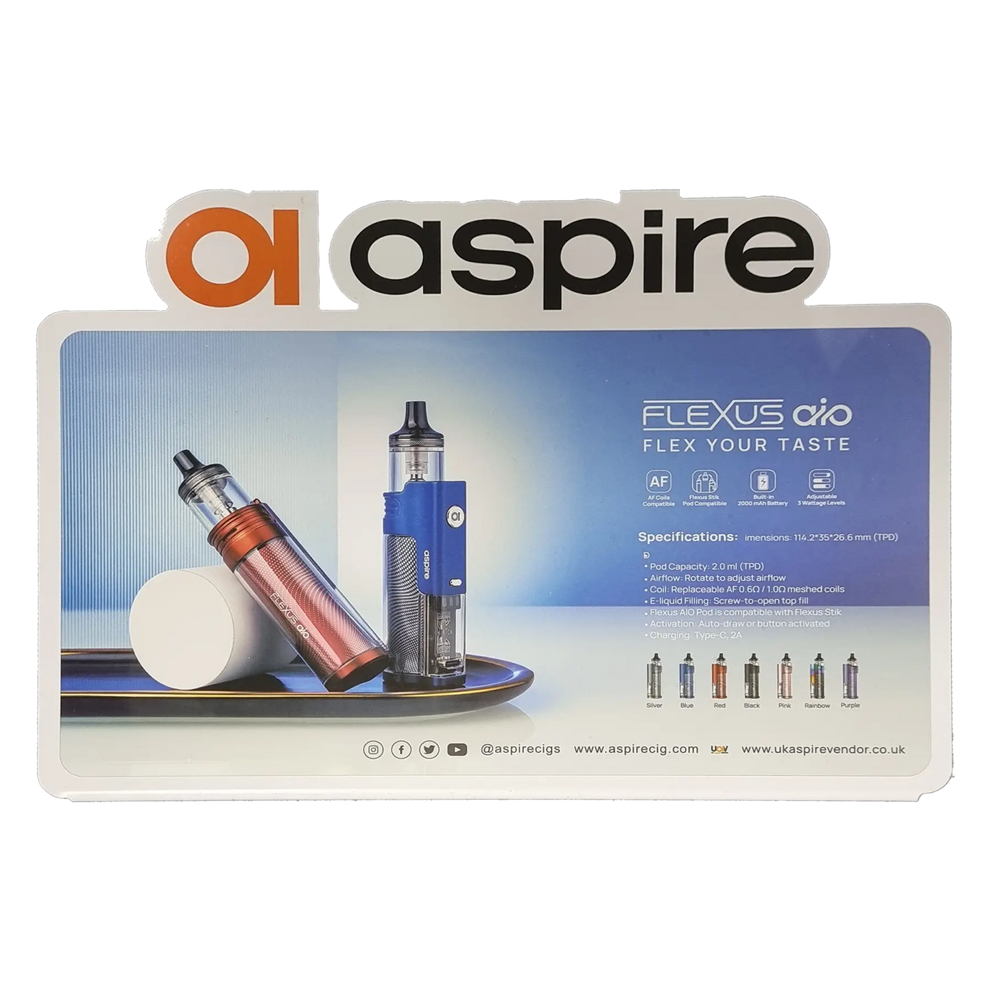 Aspire Display Stands - Flexus AIO