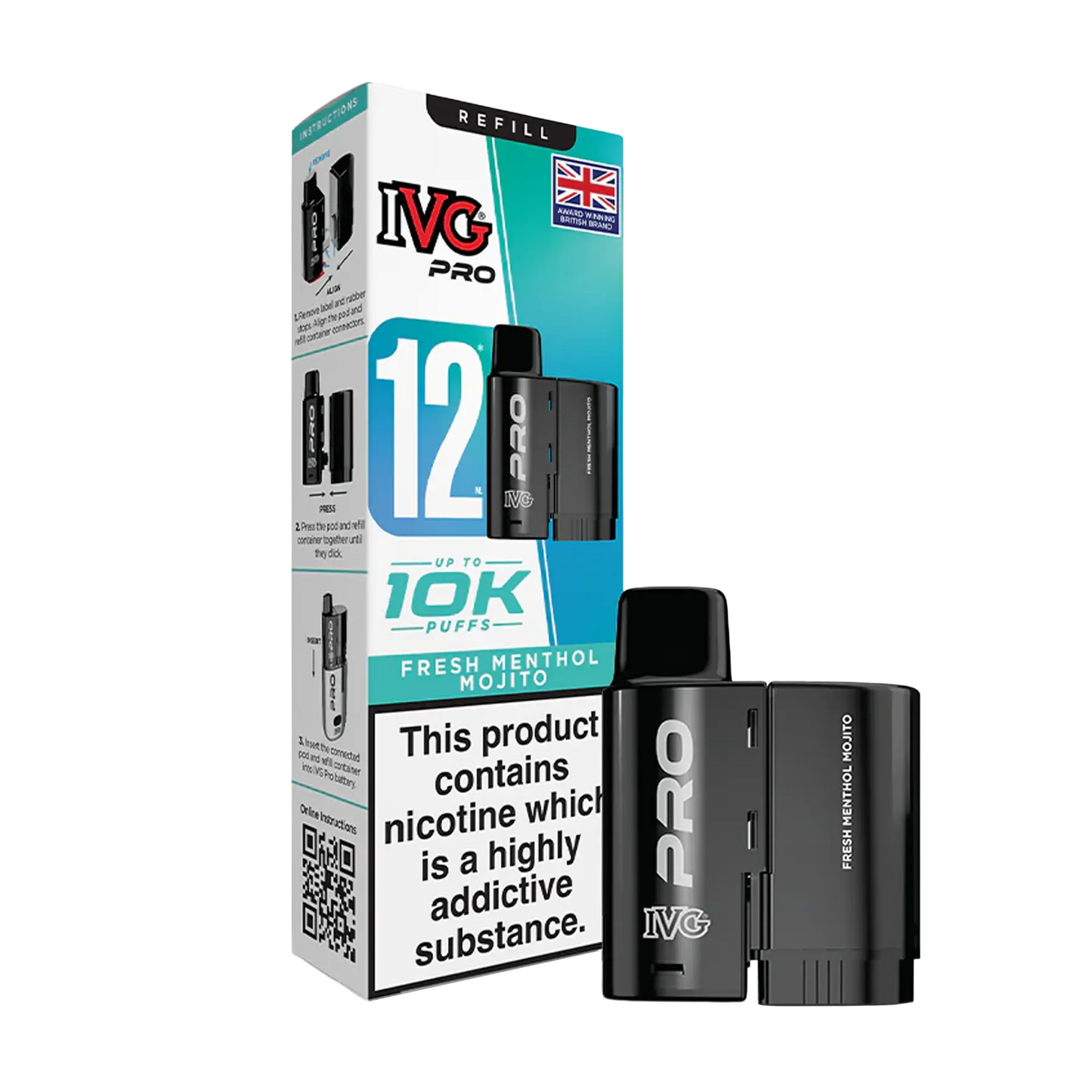 IVG Pro 12 Replacement Pods - Fresh Menthol Mojito