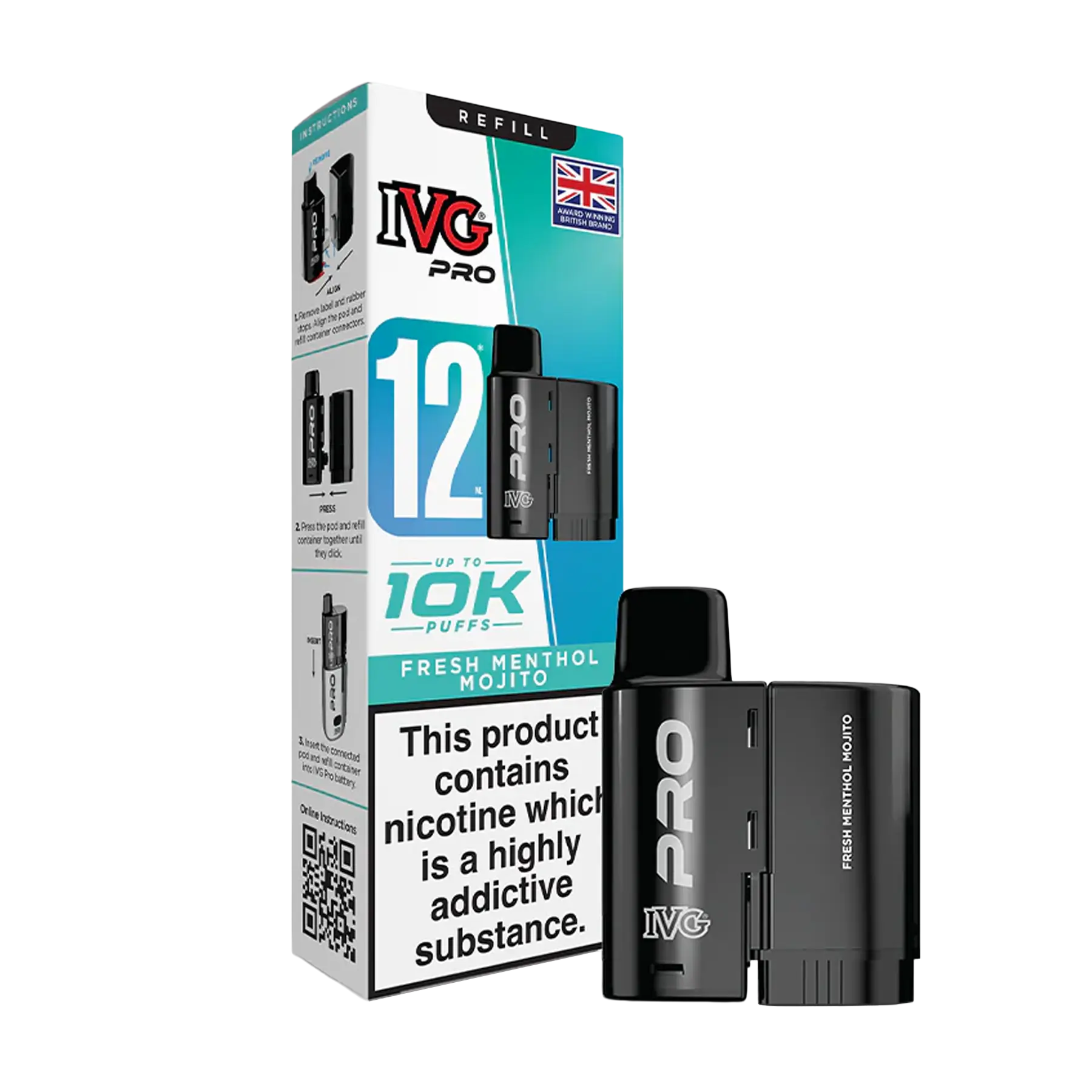IVG Pro 12 Replacement Pods - Fresh Menthol Mojito