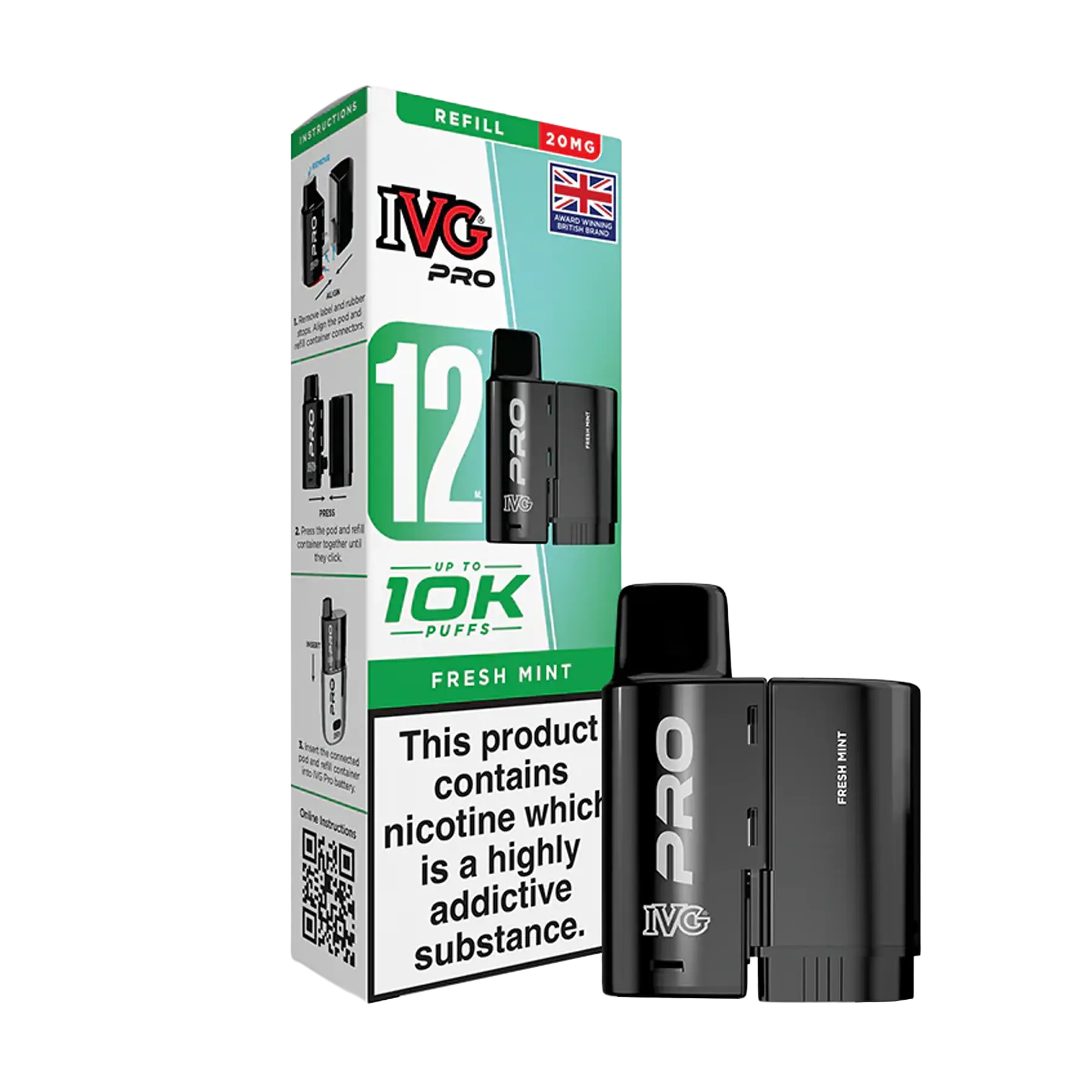 IVG Pro 12 Replacement Pods - Fresh Mint