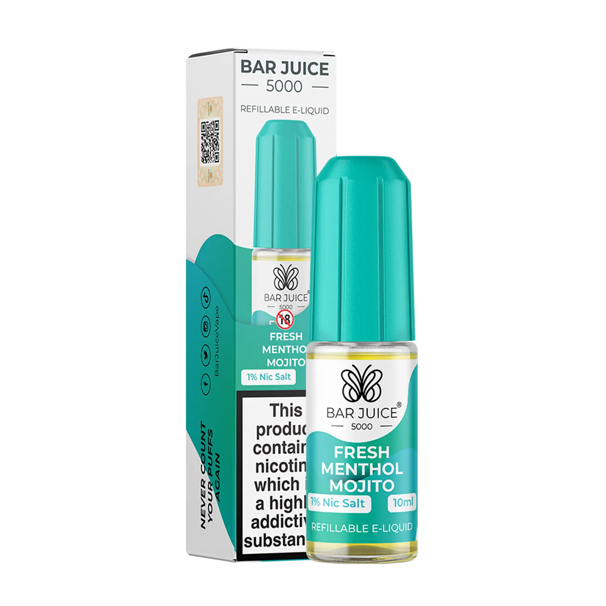 Bar Juice 5000 - Fresh Menthol Mojito 10ml E Liquid Nicotine Salt