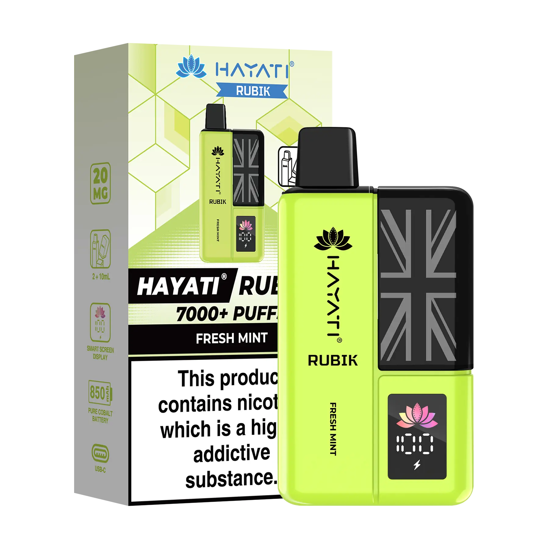 Hayati Rubik Prefilled Vape Kit - Fresh Mint