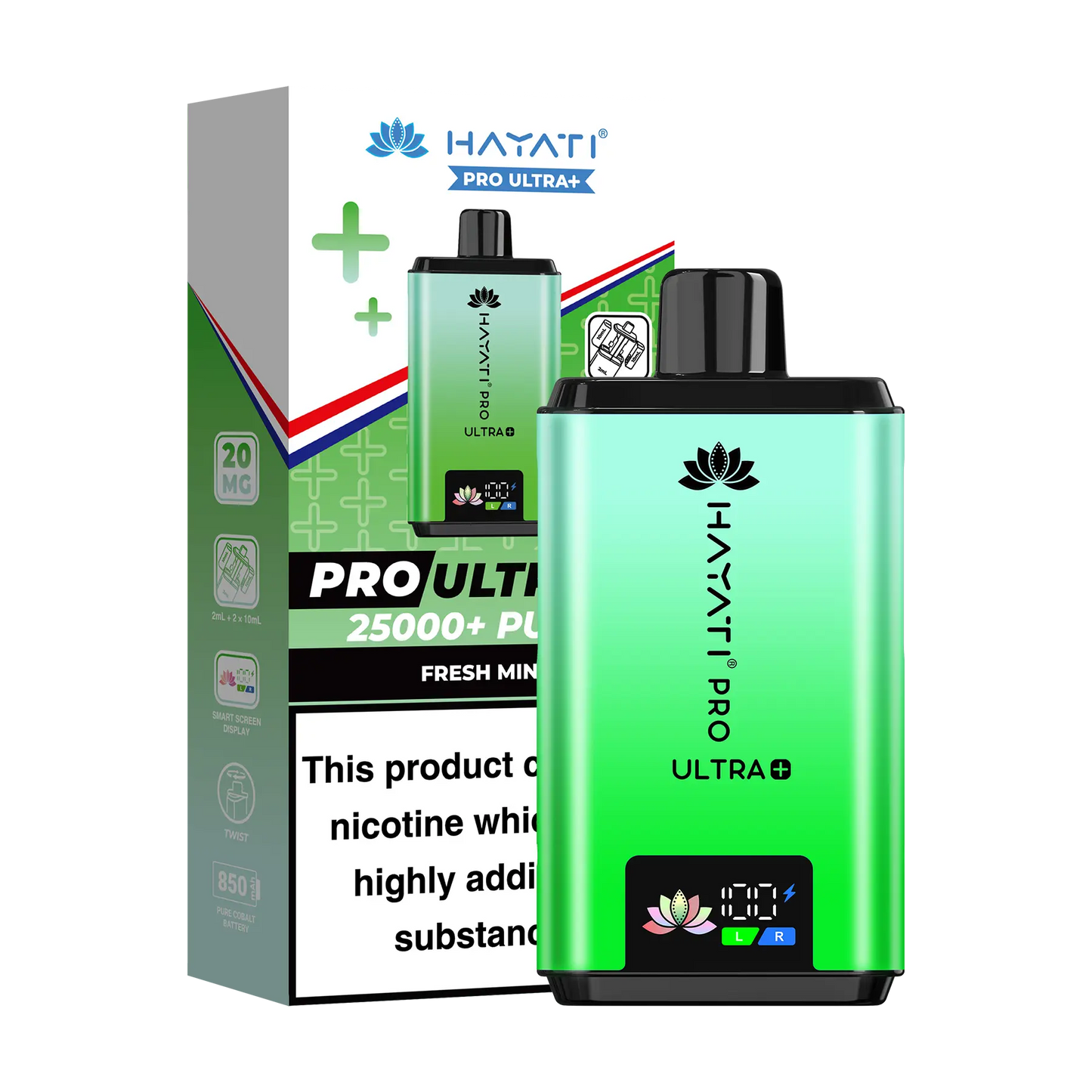 Hayati Pro Ultra 25K Prefilled Vape Kit - Fresh Mint