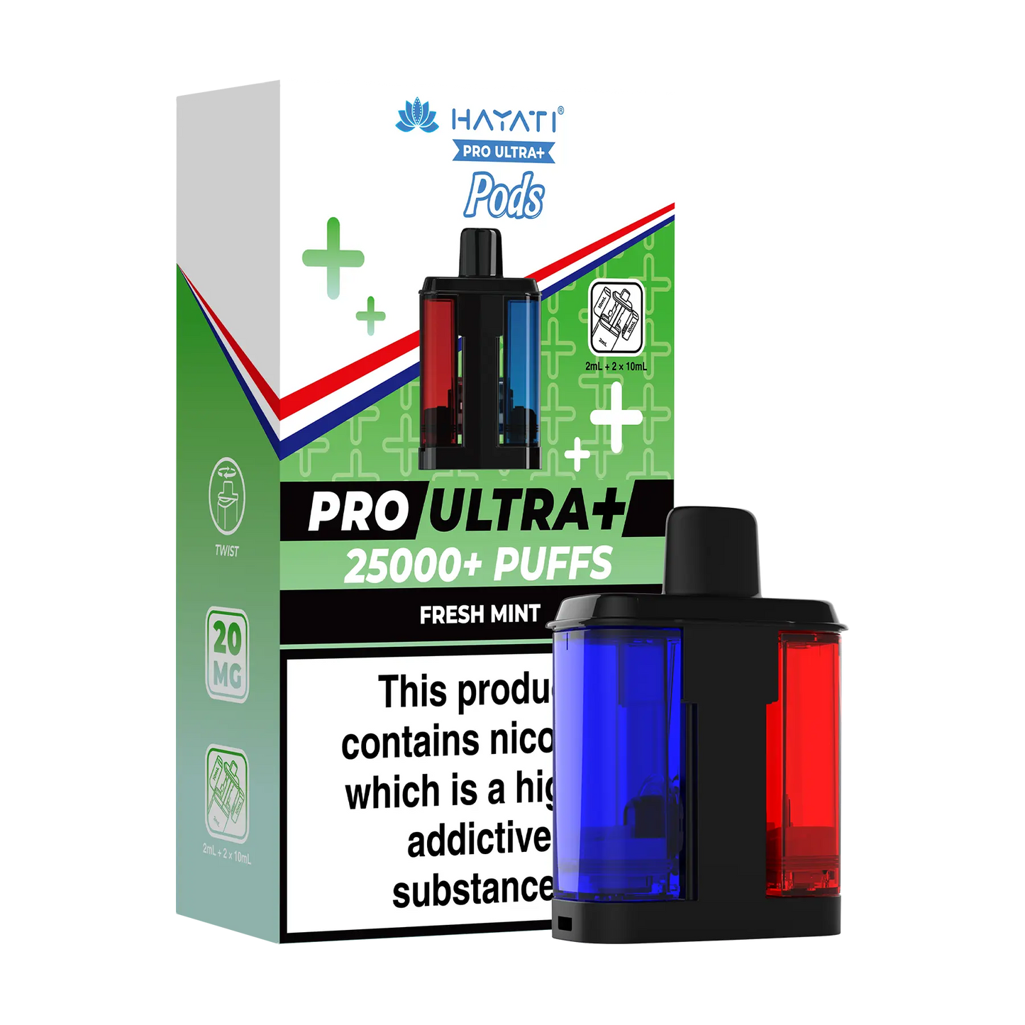 Hayati Pro Ultra 25k Replacement Pods - Fresh Mint