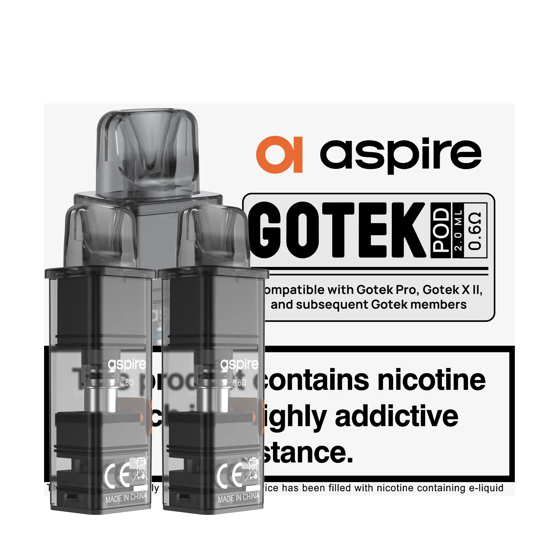 Aspire GoteK Replacement Pods - 0.6 2ml