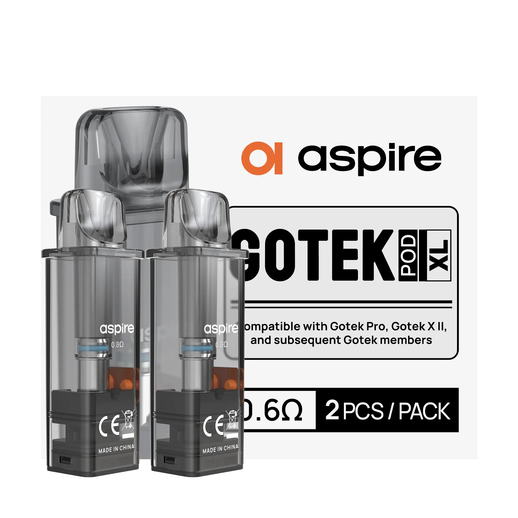 Aspire GoteK Replacement Pods - 0.6 XL