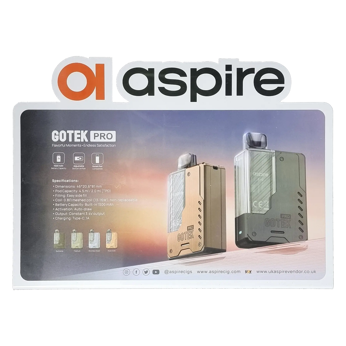 Aspire Display Stands - Gotek Pro