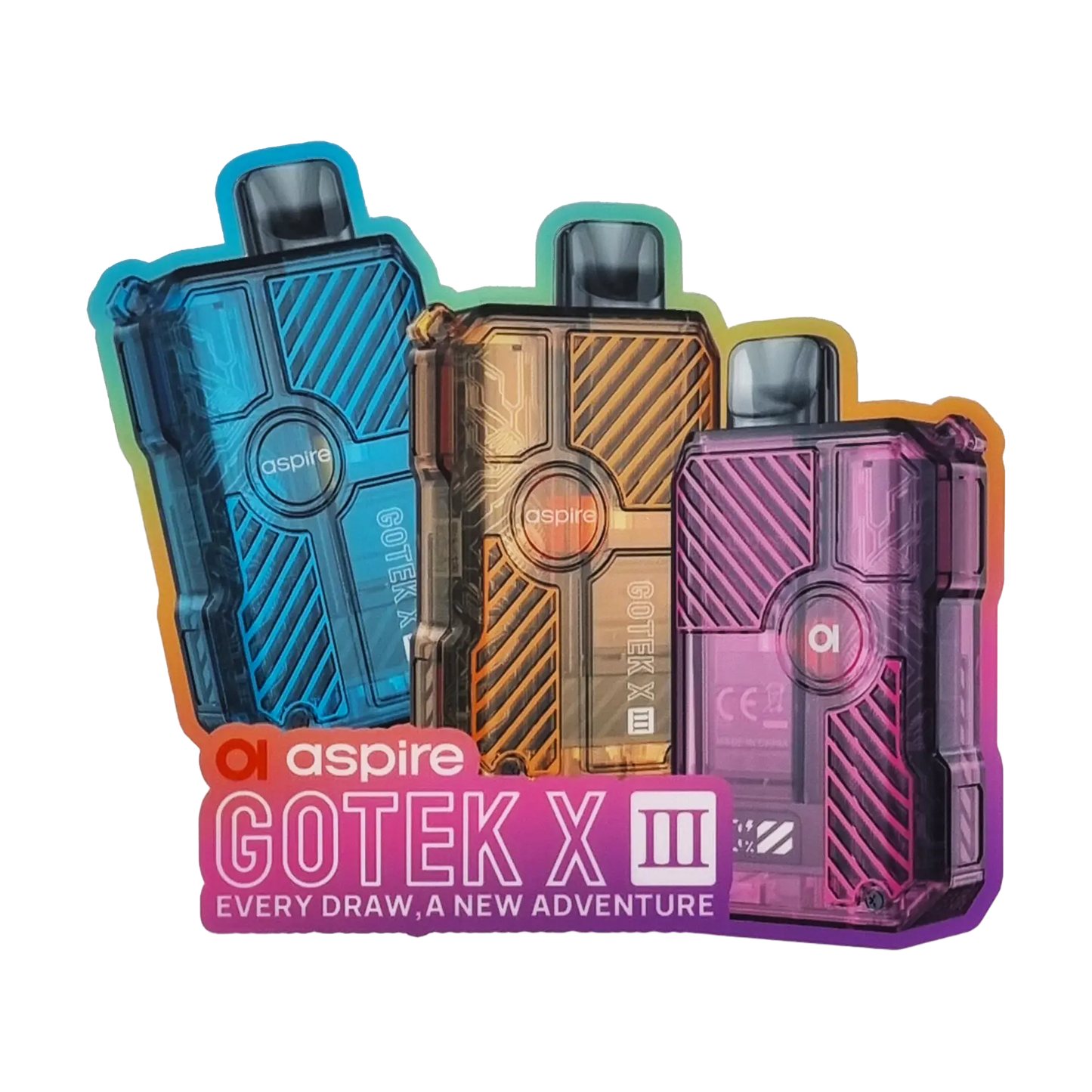 Aspire Window Stickers - Gotek X3