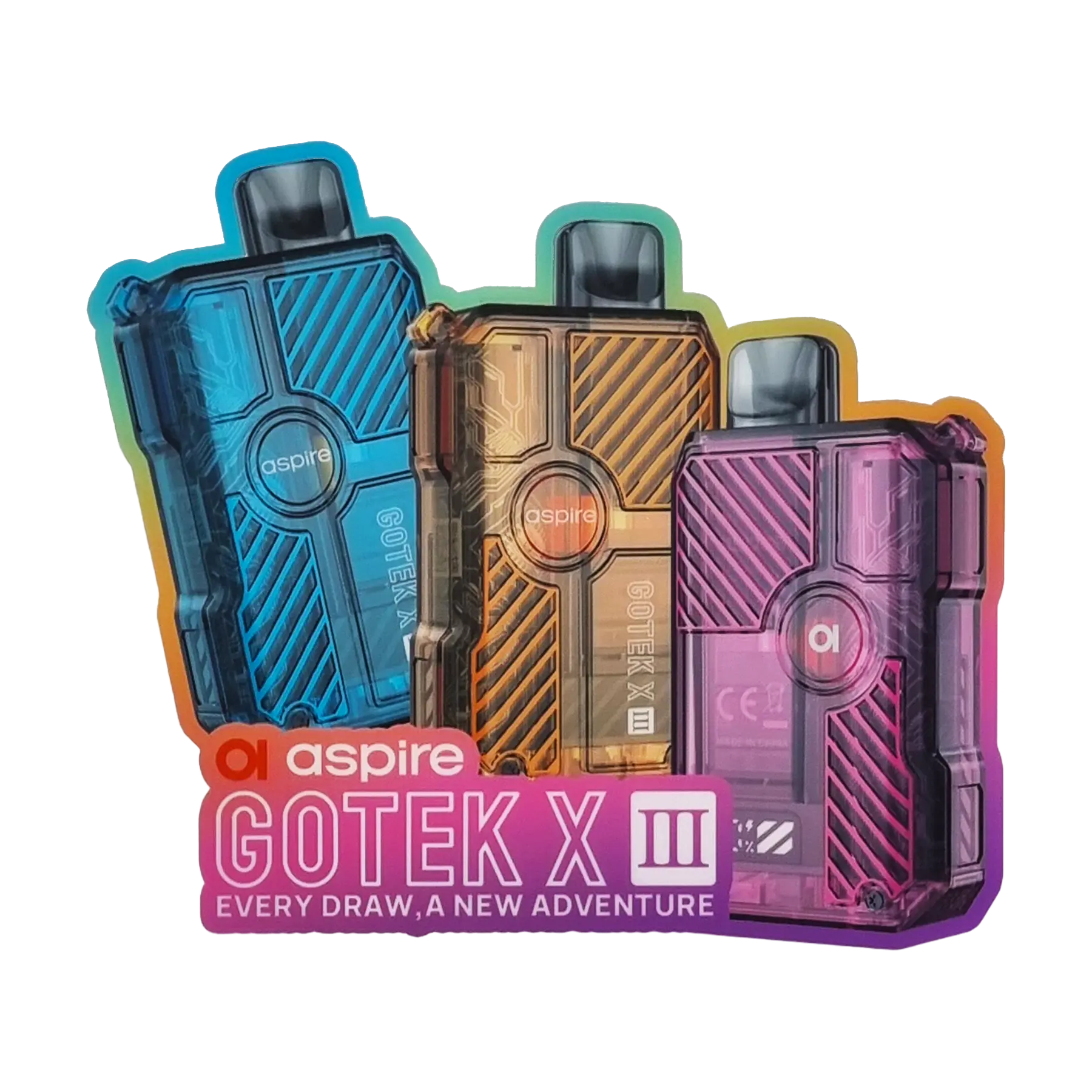 Aspire Window Stickers - Gotek X3